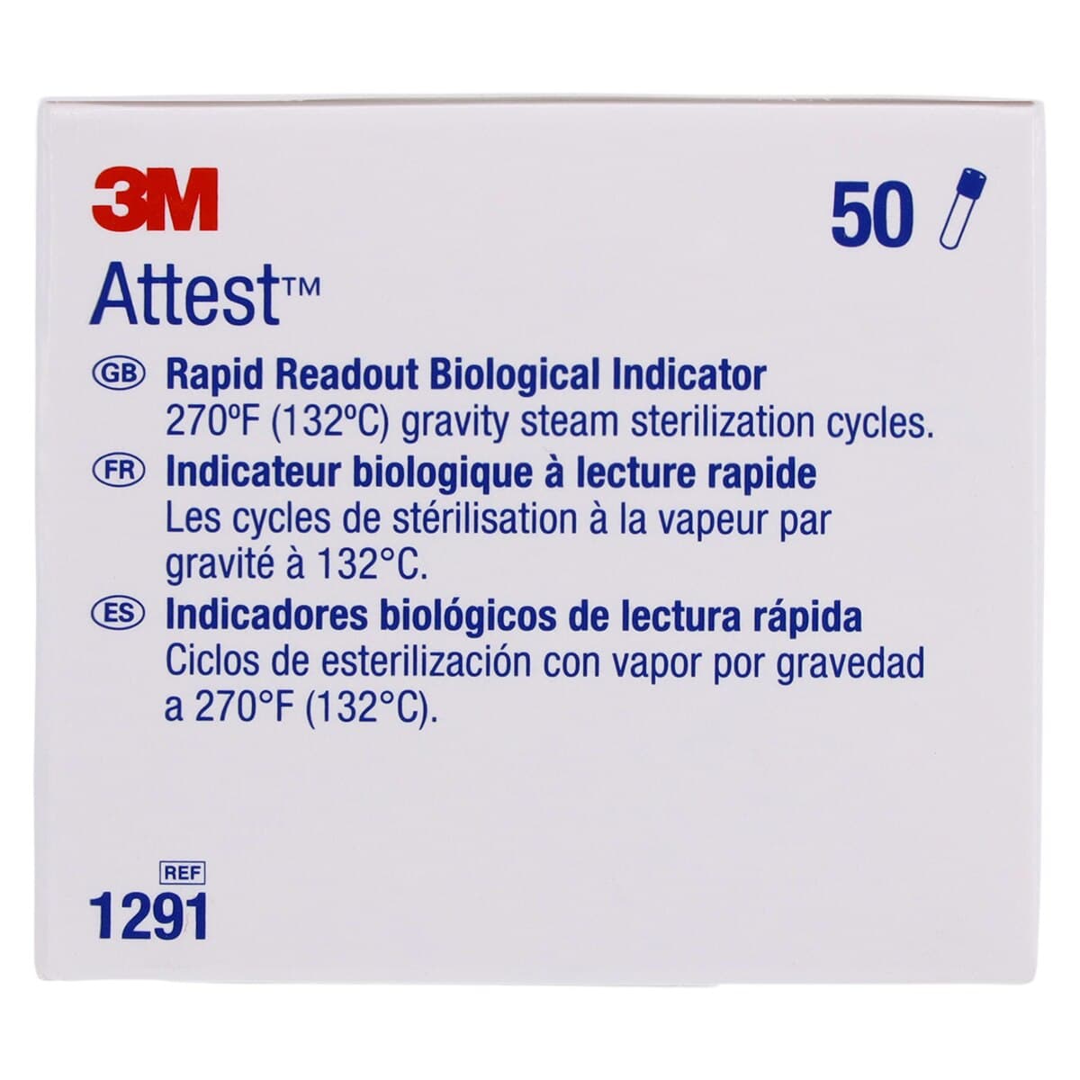 3M Attest Rapid Readout Biological Indicator 1291, Blue Cap, Steam Sterilization, 50/Bx thumbnail 5