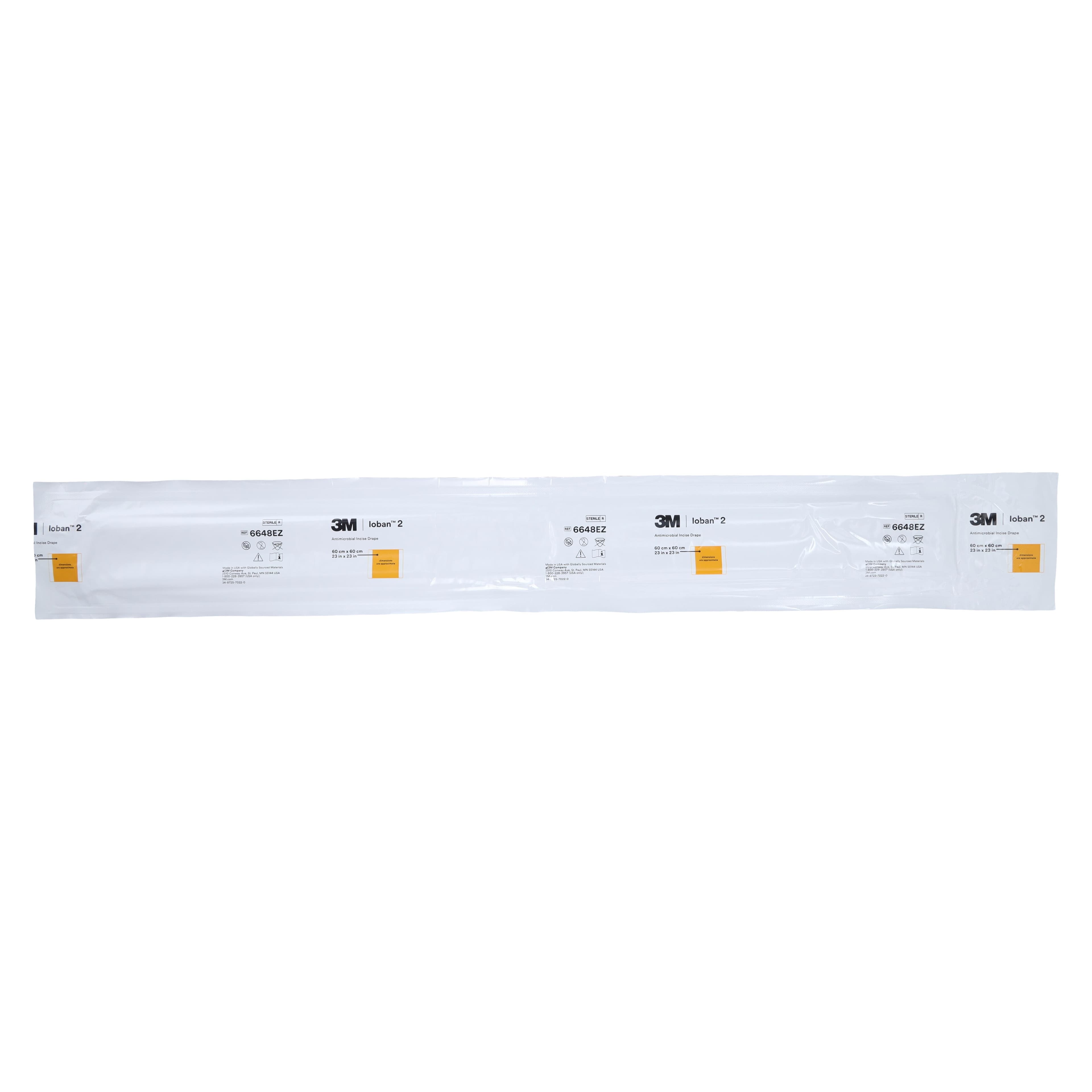 3M Ioban 2 Antimicrobial Incise Drape, 23" x 23", Sterile, Non-Fenestrated, 10/Bx, 6648EZ thumbnail 2