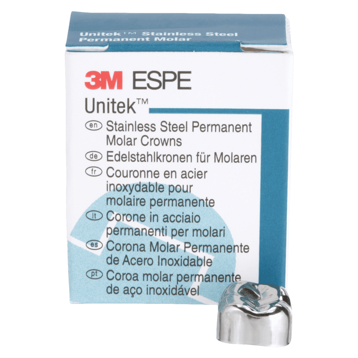 3M Unitek Permanent Stainless Steel Crowns, Lower Right Second Permanent Molar, Size 3 (LR3), 5/Box, 900443 thumbnail 2