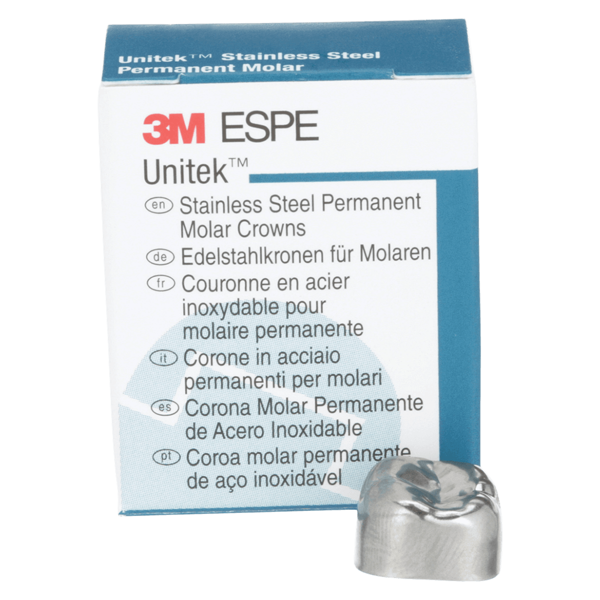 3M Unitek Stainless Steel Crowns, Lower Right Second Permanent Molar, Size 6, 5/Box, 900446 thumbnail 2