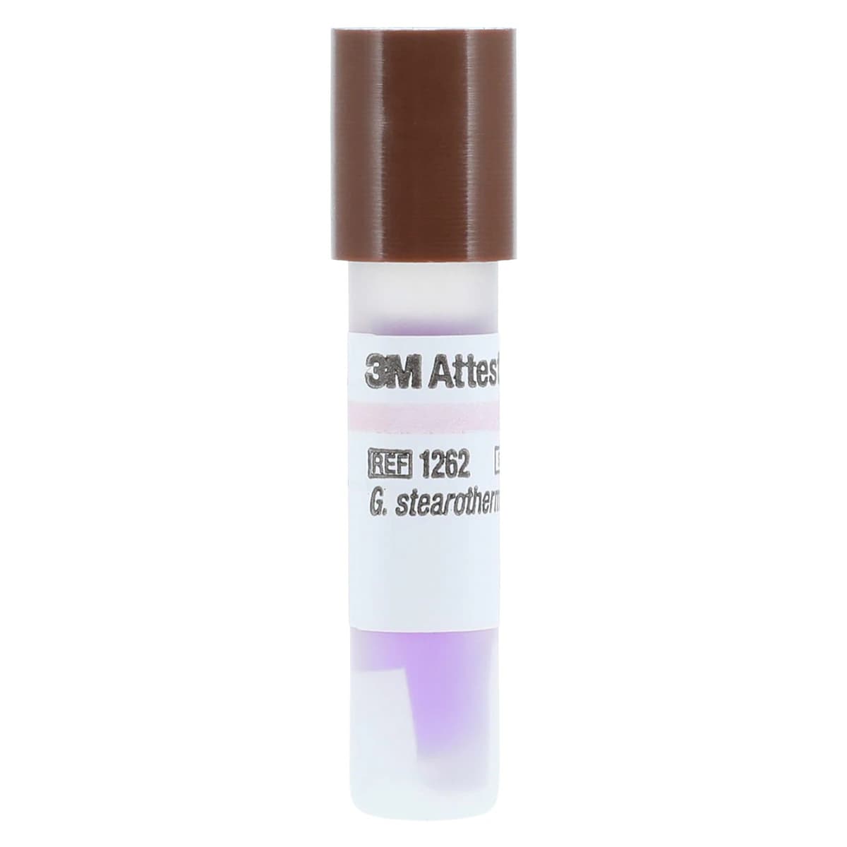 3M Attest Biological Indicator for Steam Sterilization, Brown Cap, 48-Hour Readout, 100/Pack, 1262 thumbnail 3