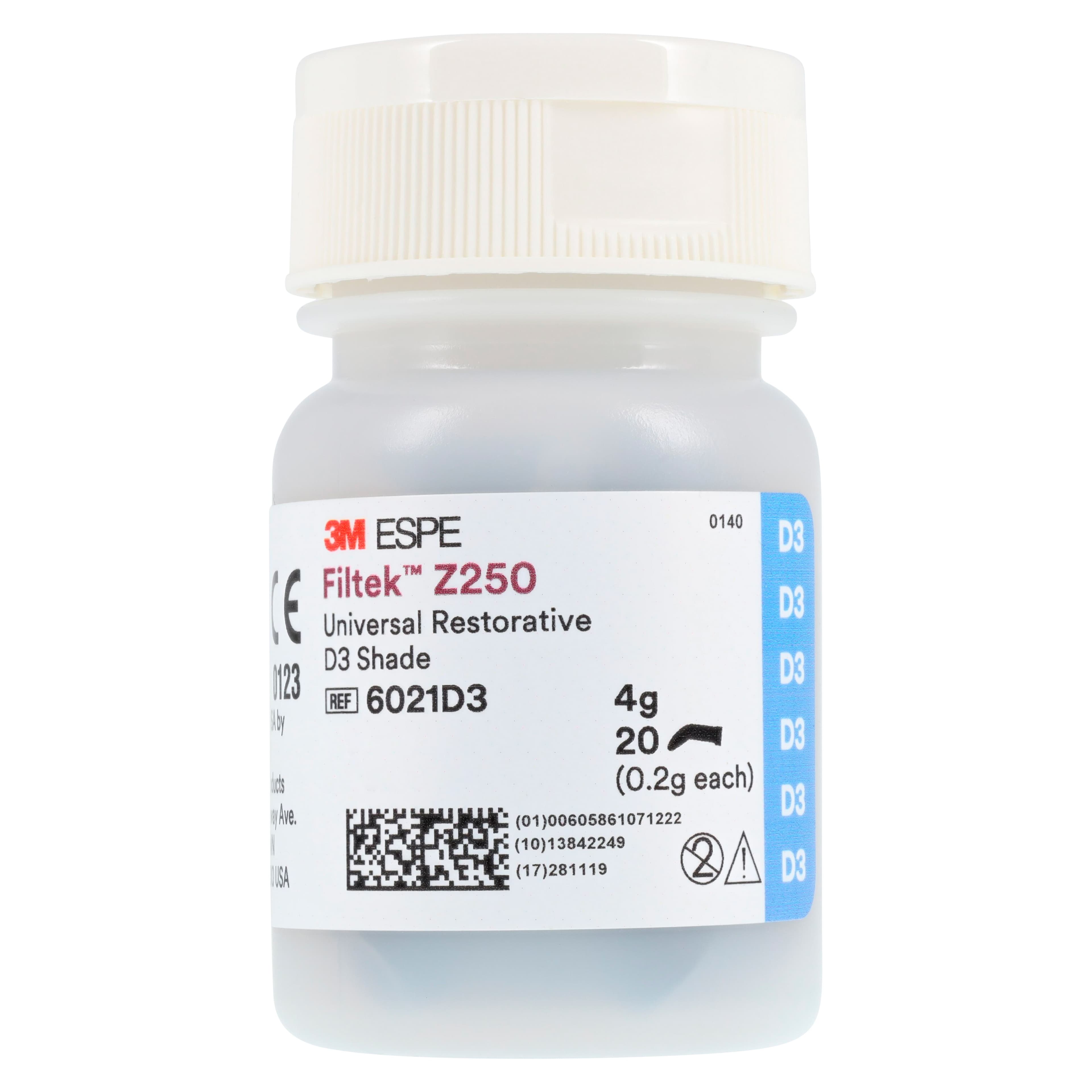 3M Filtek Z250 Universal Restorative Capsules, Shade D3, 0.2 g, 20/Pk, 6021D3 thumbnail 4