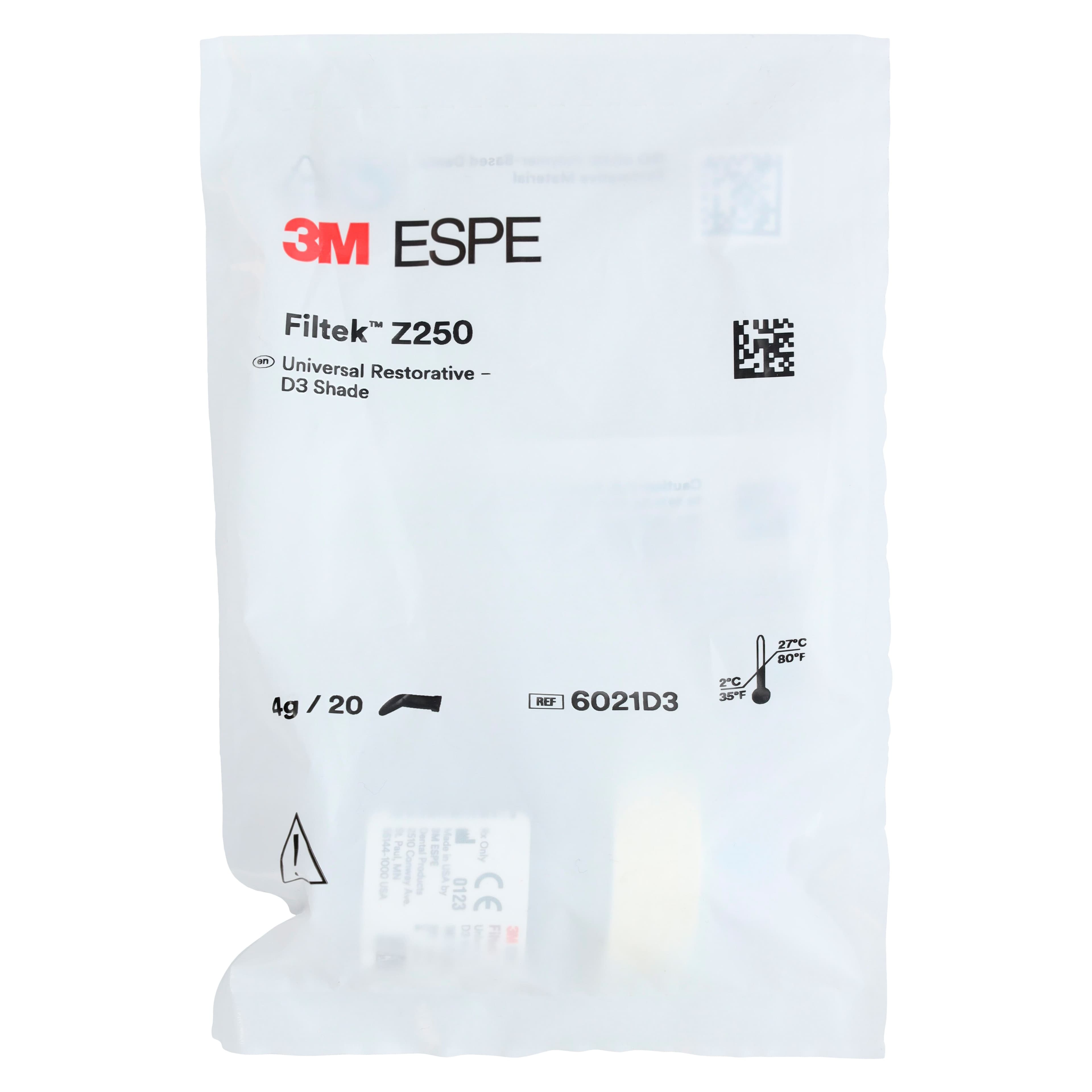 3M Filtek Z250 Universal Restorative Capsules, Shade D3, 0.2 g, 20/Pk, 6021D3 thumbnail 6