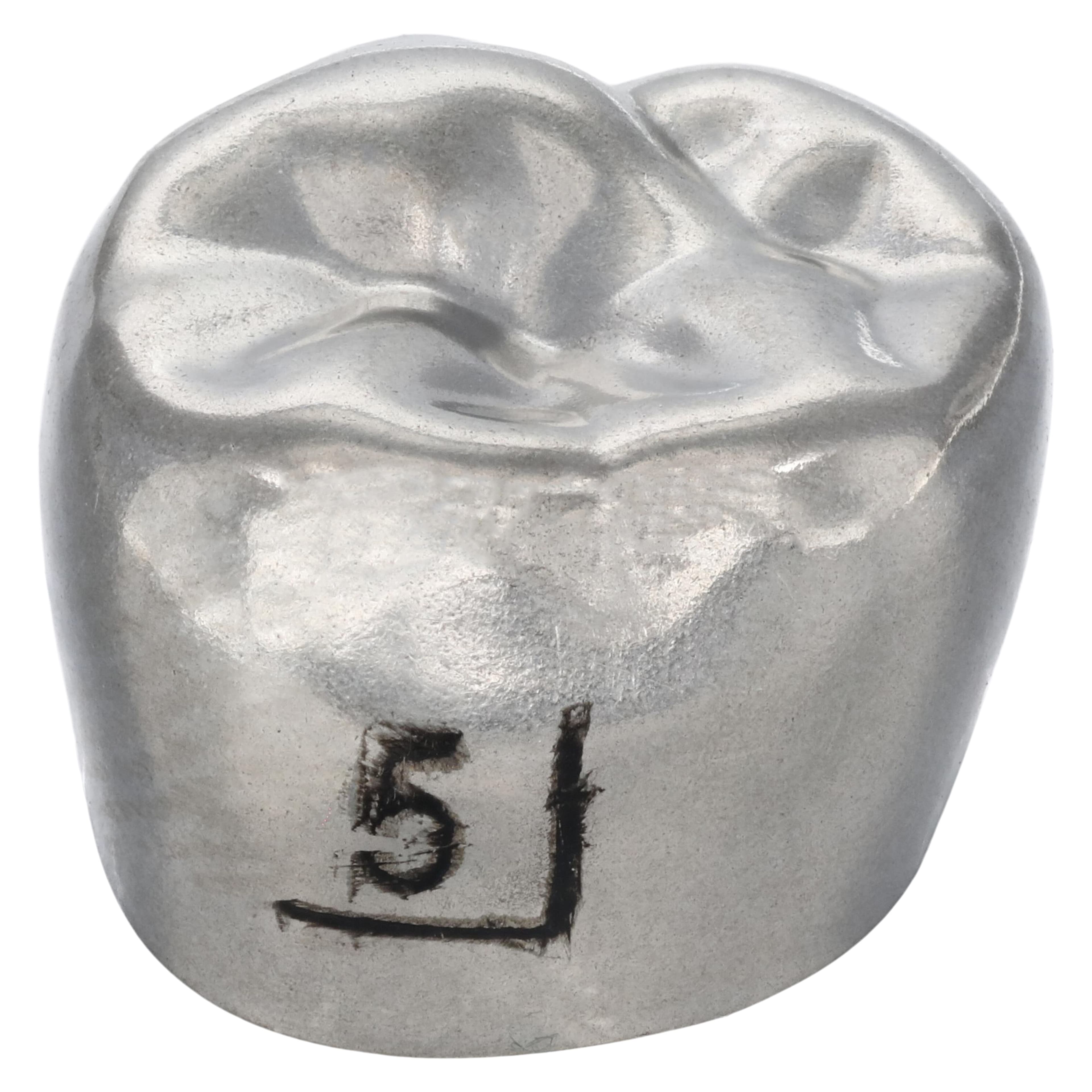 3M ESPE Stainless Steel Permanent Molar Crown, 6UR5, Upper Right First Permanent Molar, Size 5, 5/Box thumbnail 3
