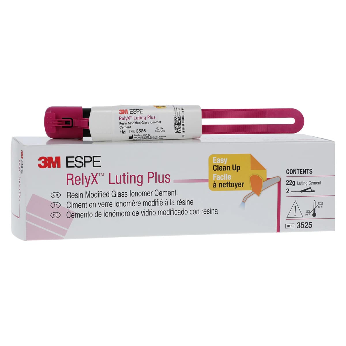 RelyX Luting Plus Resin-Modified Glass Ionomer Cement, Clicker Dispenser Refill, 11 g, 2/Pk, 3525 - RelyX Luting Plus Cement Clicker Dispenser, Refill, 11 g, 2/Pk, 3525 - Image 1