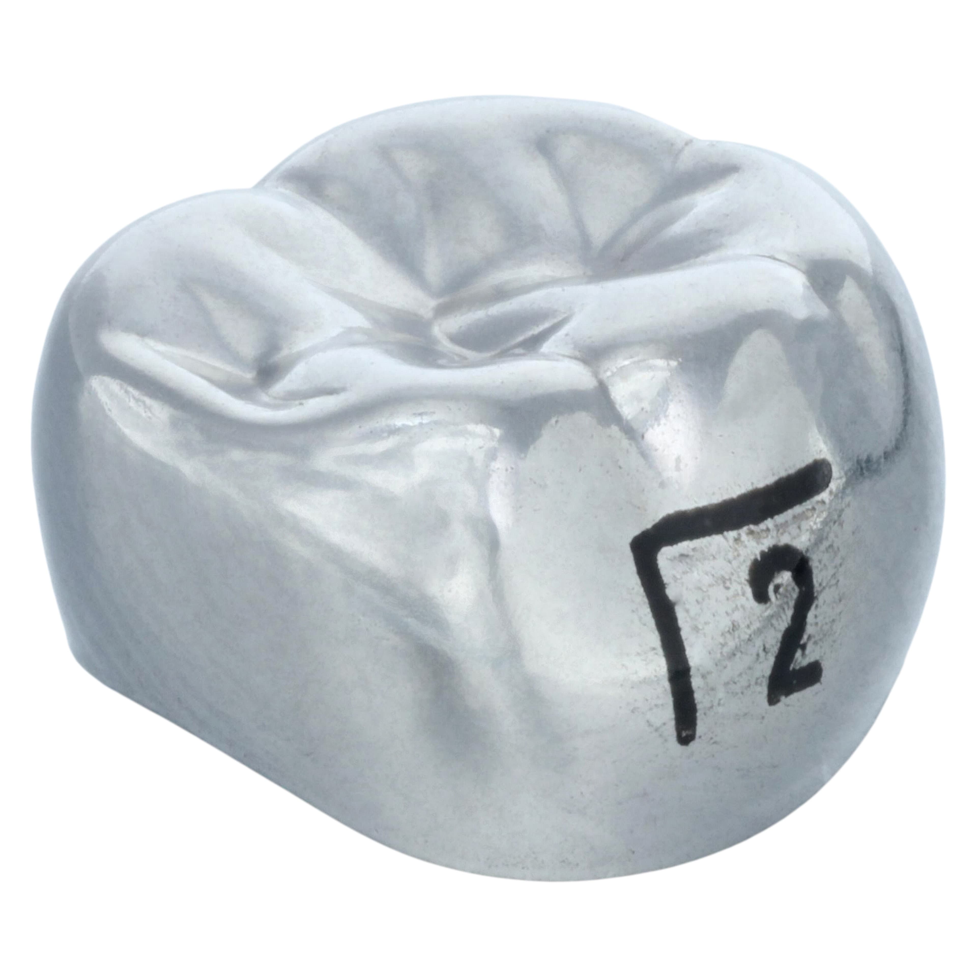 3M Stainless Steel Permanent Molar Crown, 6-LL-2, Lower Left First Permanent Molar, Size 2, 5/Box thumbnail 3