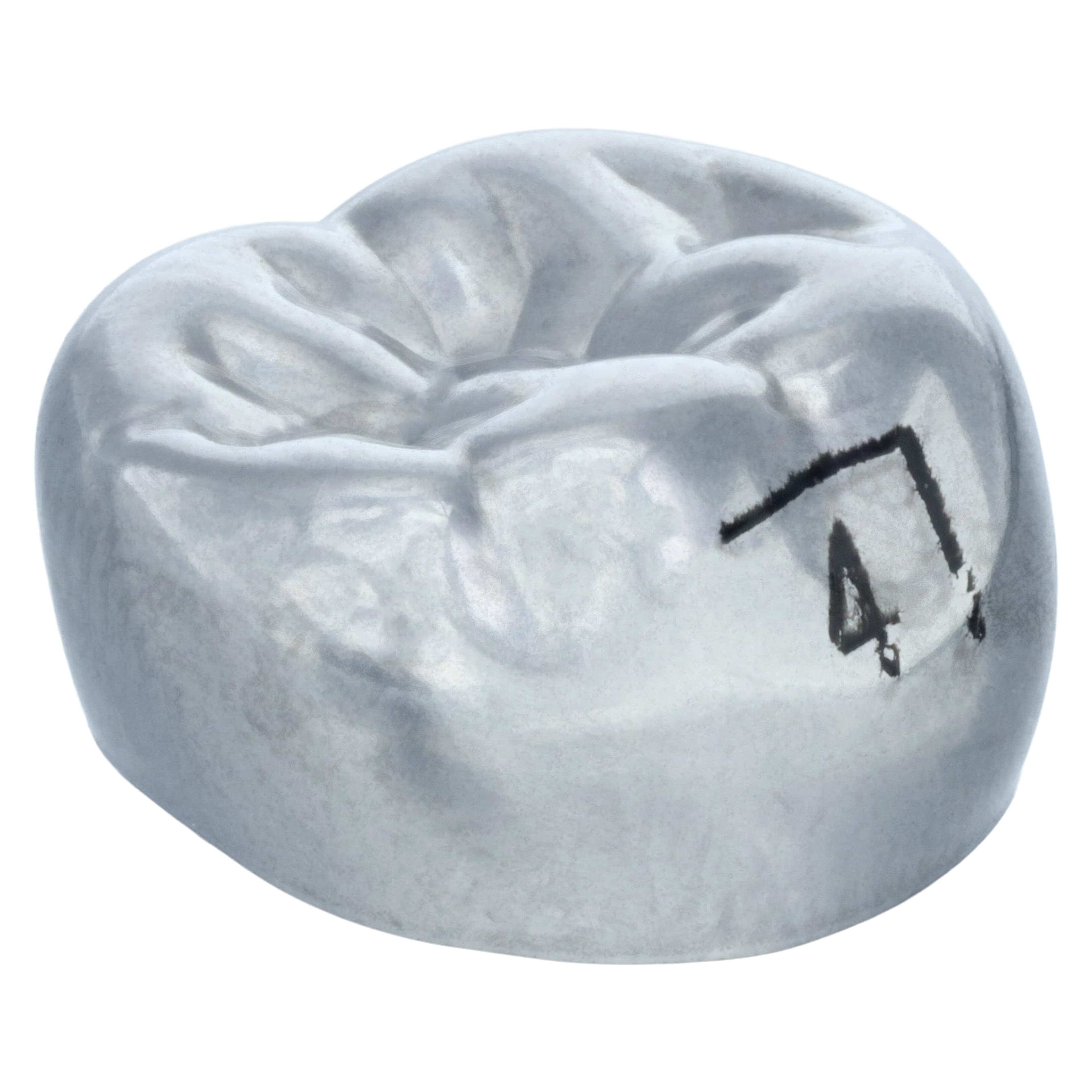 3M ESPE Stainless Steel Permanent Molar Crown, 6LR4, Lower Right First Permanent Molar, Size 4, 5/Box thumbnail 3