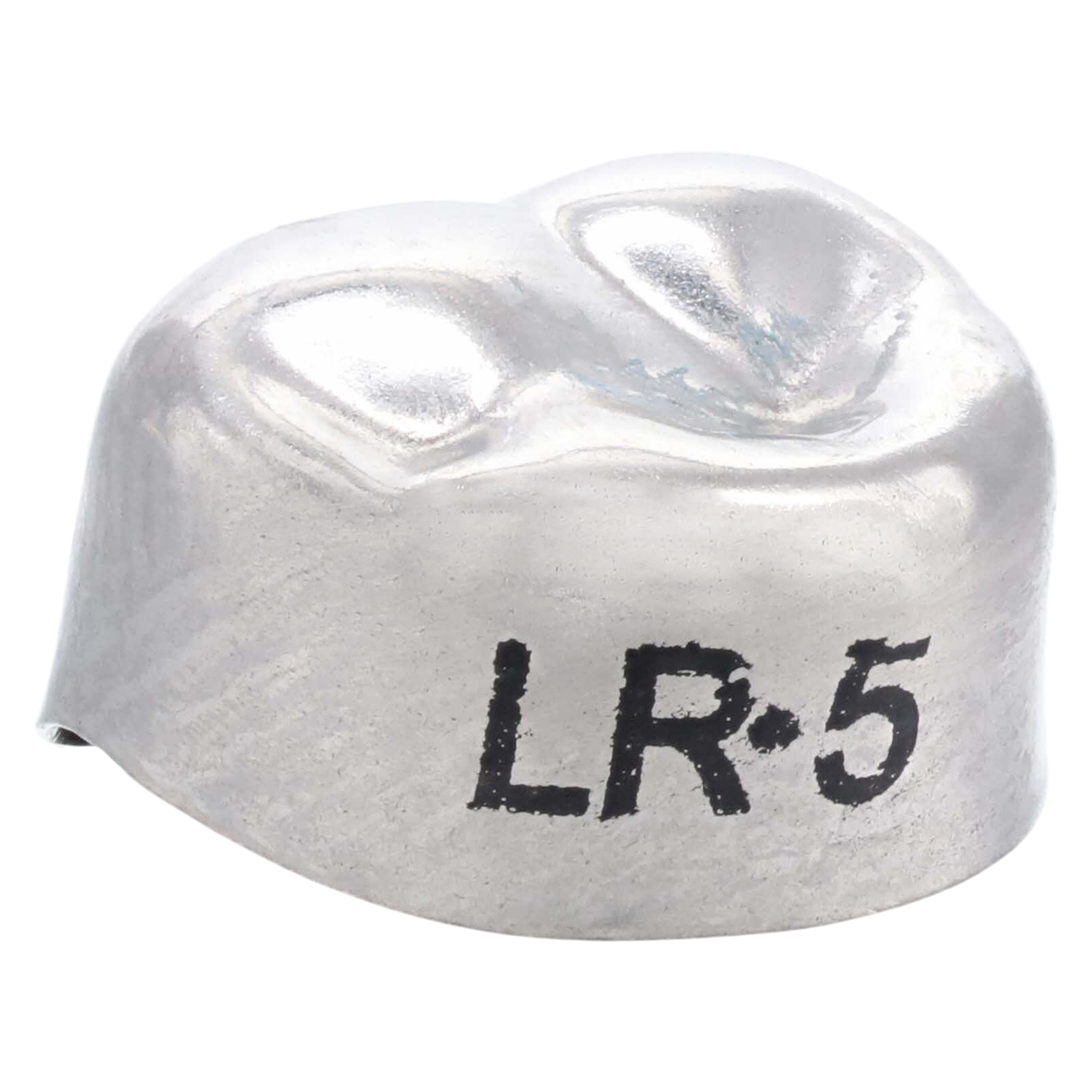 3M Unitek Stainless Steel Primary Molar Crown, First Primary Molar, Lower Right, Size 5 (LR5), 5/Pk, 900145 thumbnail 3