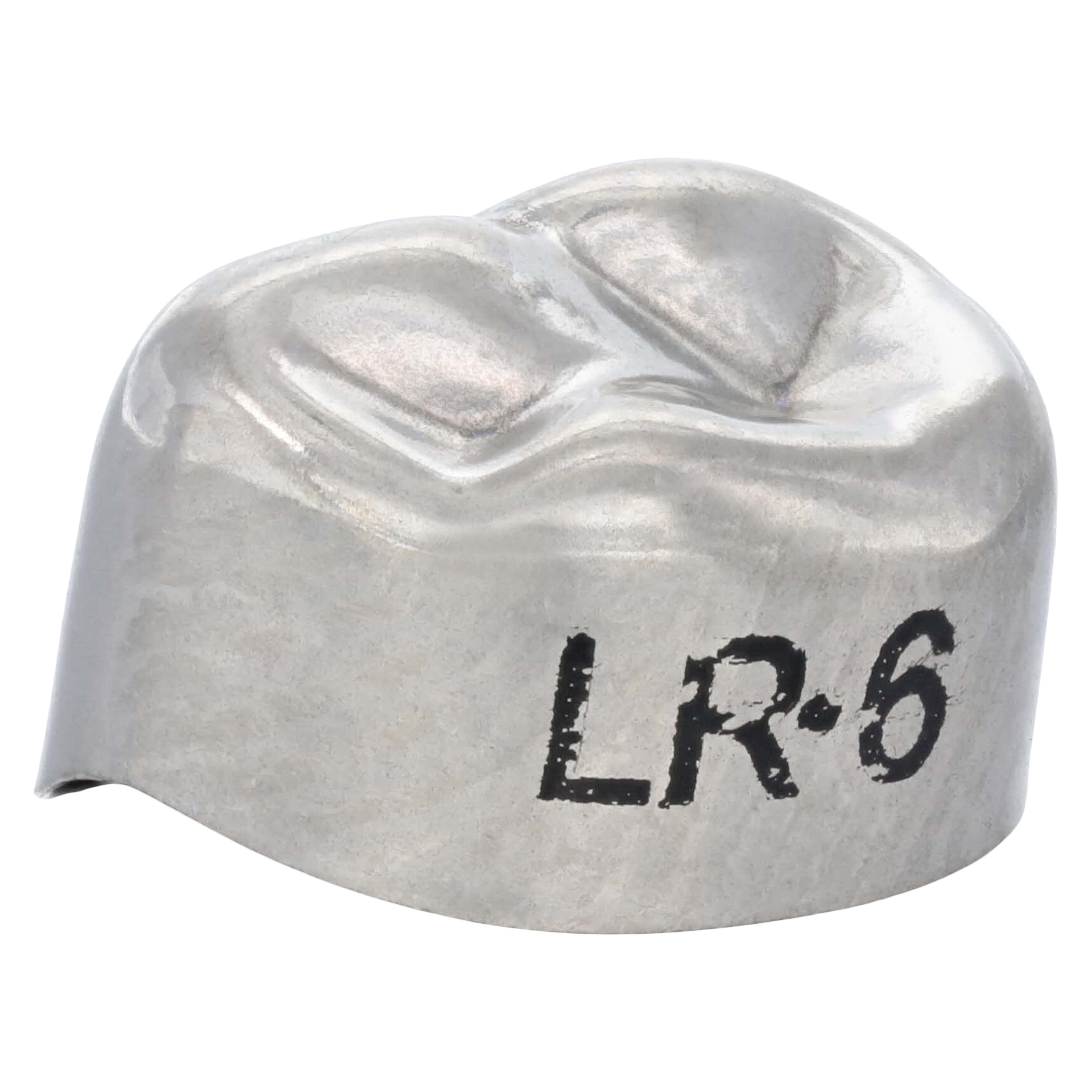 3M Unitek Stainless Steel Primary Molar Crown, First Primary Molar, Lower Right, Size 6 (LR6), 5/Pk, 900146 thumbnail 3