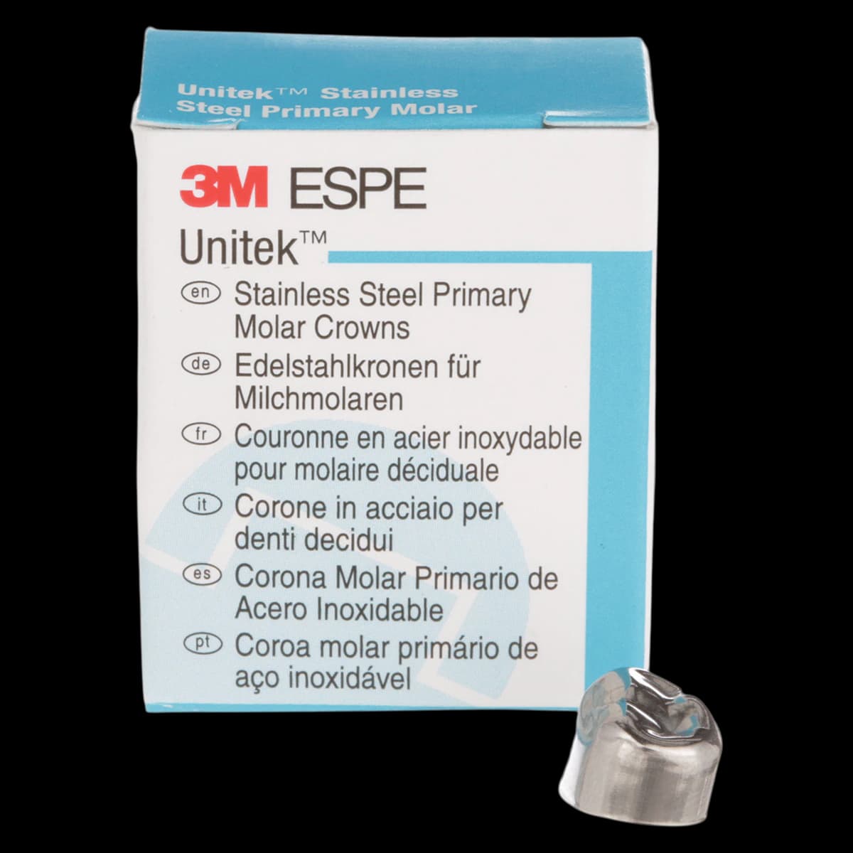 3M Unitek Stainless Steel Primary Molar Crown, Lower Right First Molar, Size 7, 5/Box, 900147 thumbnail 2