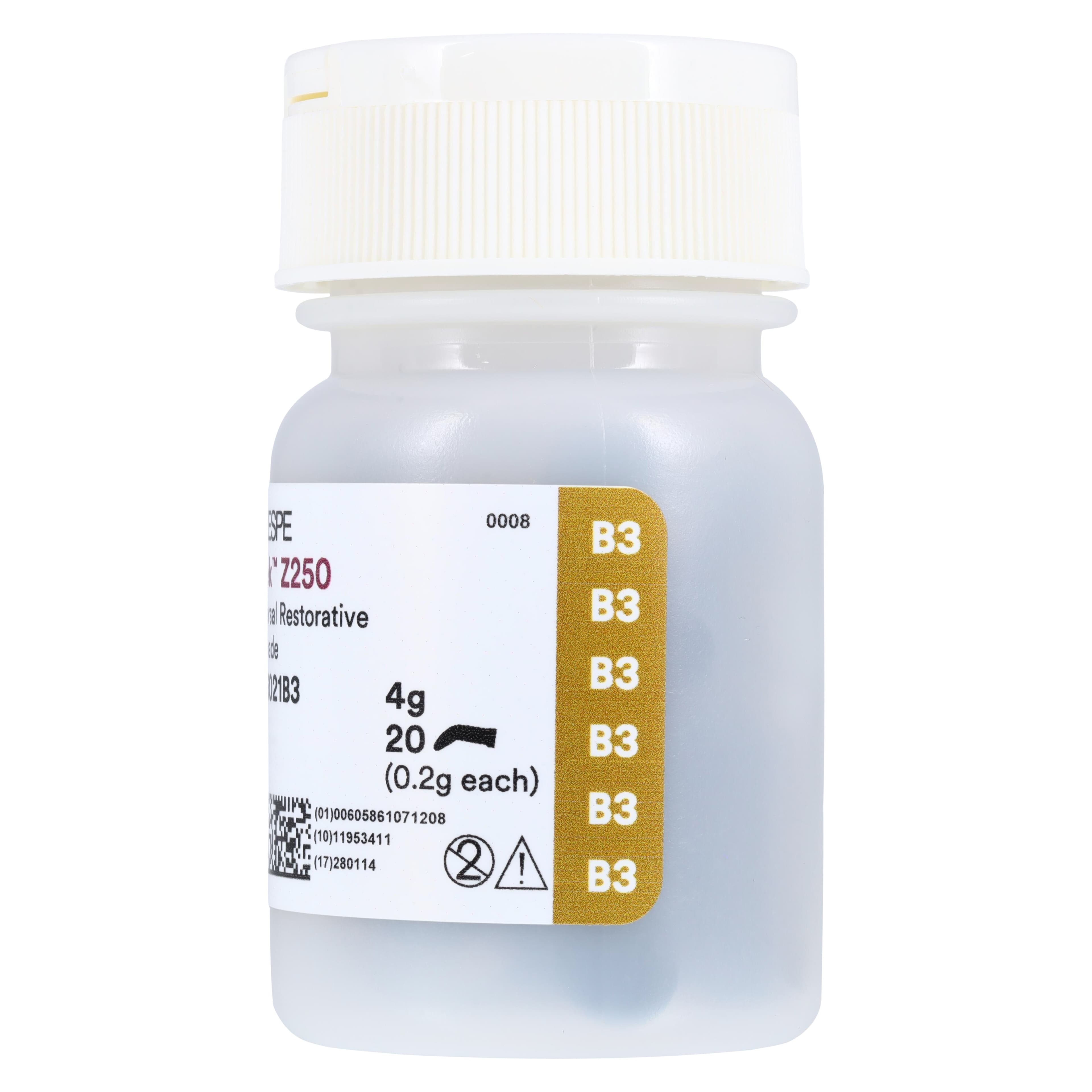3M Filtek Z250 Universal Restorative Capsules, Shade B3, 0.2 g, 20/Pk, 6021B3 thumbnail 5