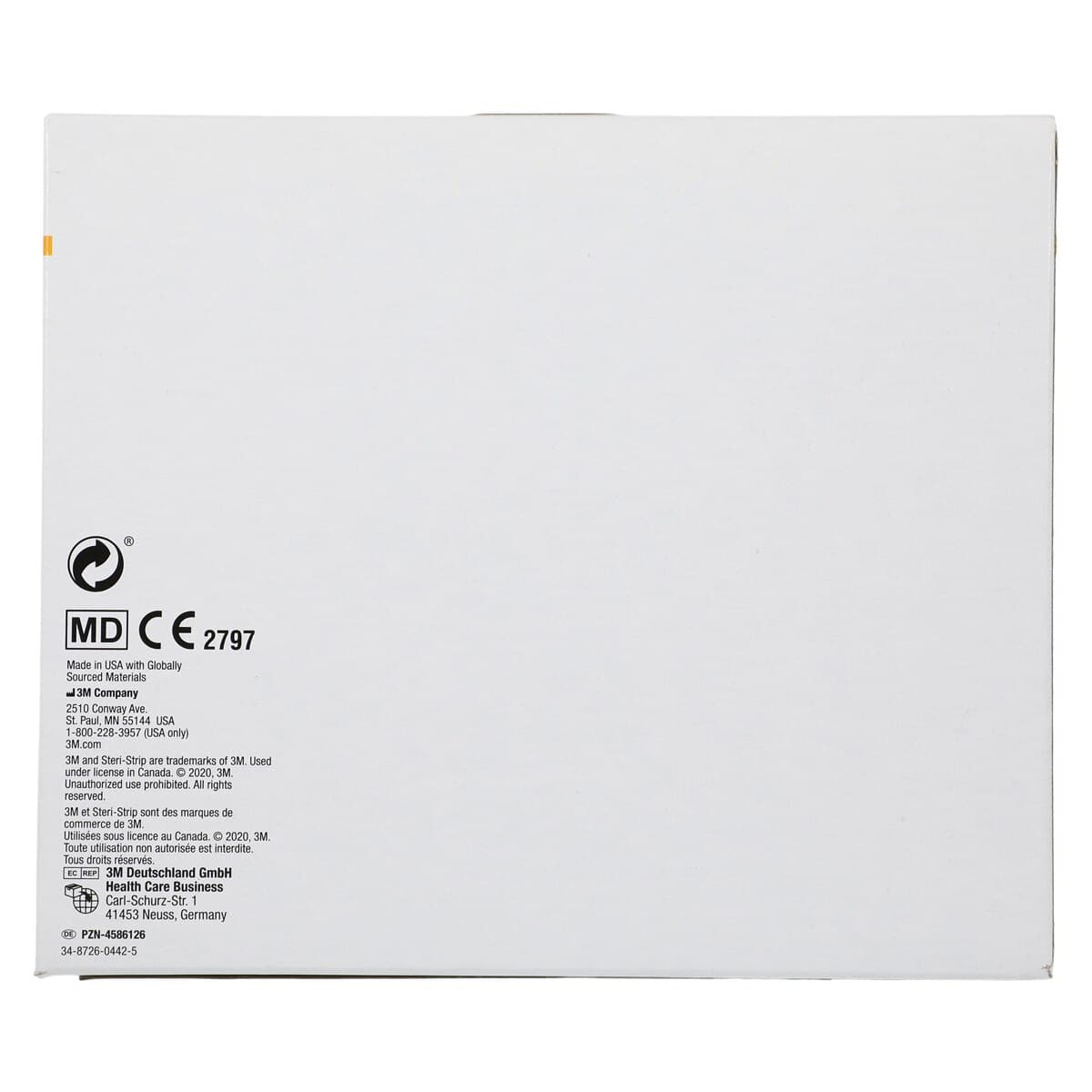 3M Steri-Strip Reinforced Adhesive Skin Closures, 1" x 5", White, 4 Strips/Env, 25 Env/Bx, R1548 thumbnail 6