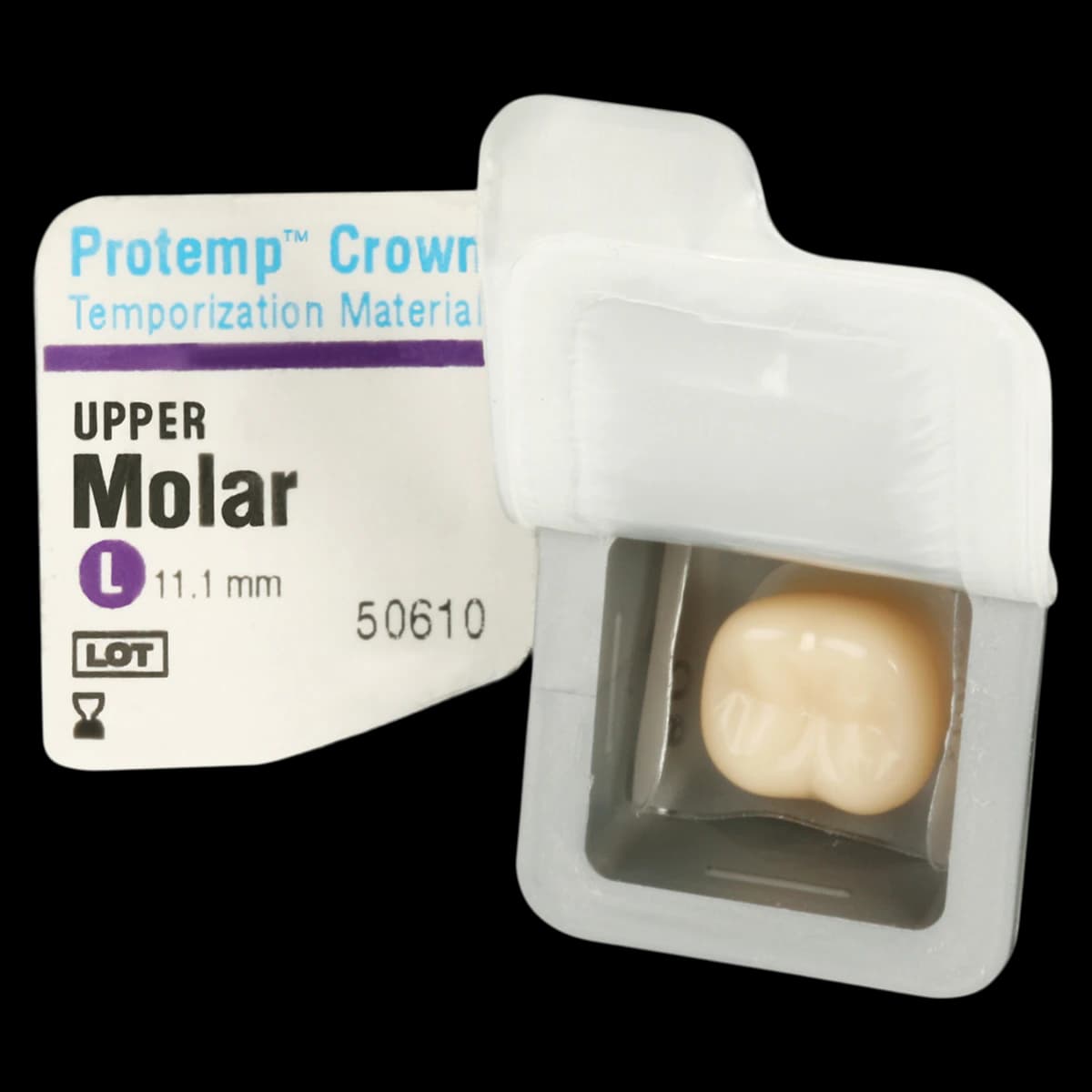 Protemp Crown Temporization Material, Adult Refill, Upper Large Molar, Universal Shade, 5/Pk, 50610 - Protemp Crown, Temporization Material, Adult Refill, Upper Large Molar, Universal Shade, 5/Pk, 50610 - Image 1