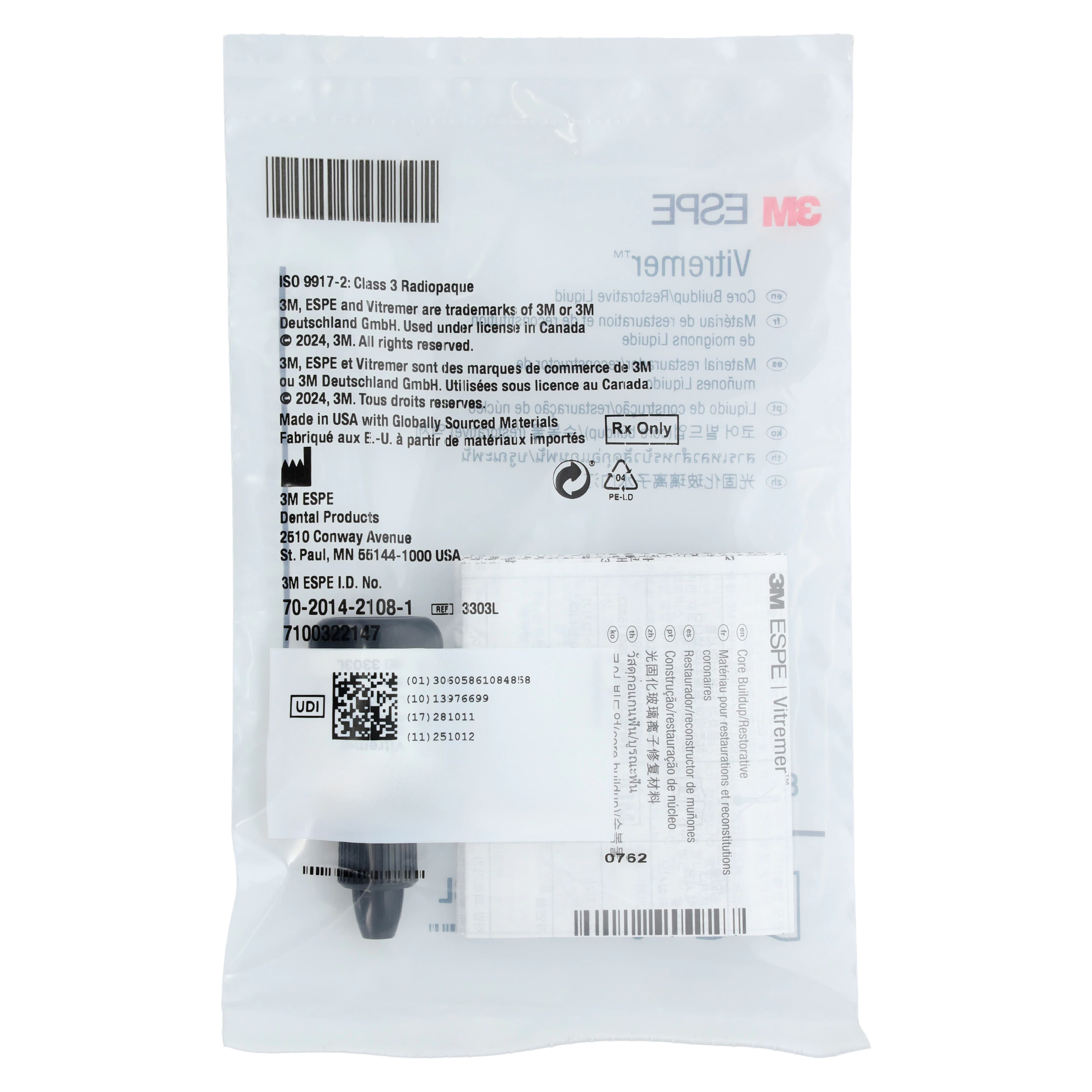 3M Vitremer Core Buildup/Restorative Glass Ionomer Liquid Refill, 8 ml Bottle, 3303L thumbnail 4