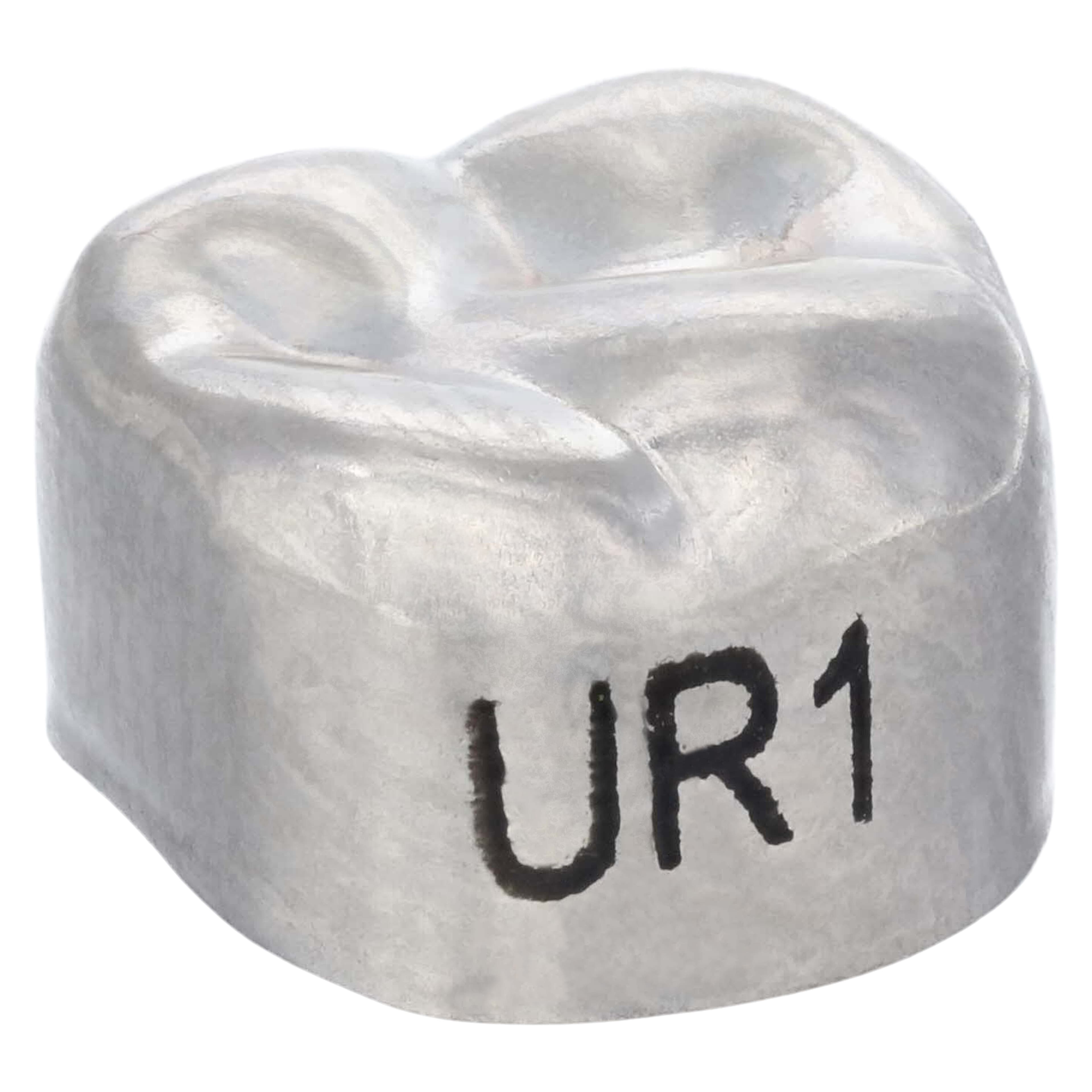 3M Unitek Stainless Steel Primary Molar Crown, Upper Right Second Primary Molar, Size 1 (UR1), 5/Box, 900221 thumbnail 3