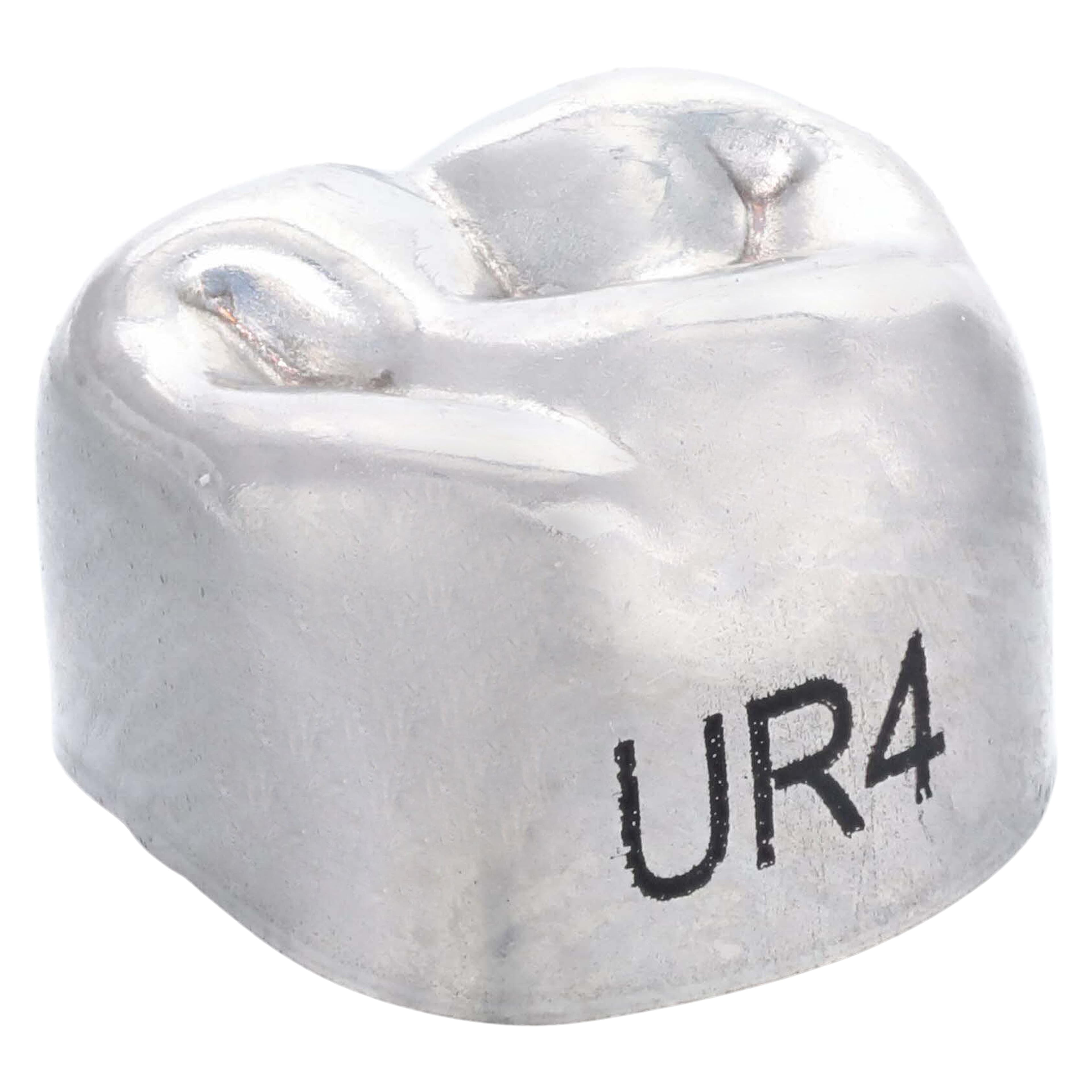 3M Unitek Stainless Steel Primary Molar Crown, Upper Right Second Primary Molar, Size 4 (UR4), 5/Box, 900224 thumbnail 3