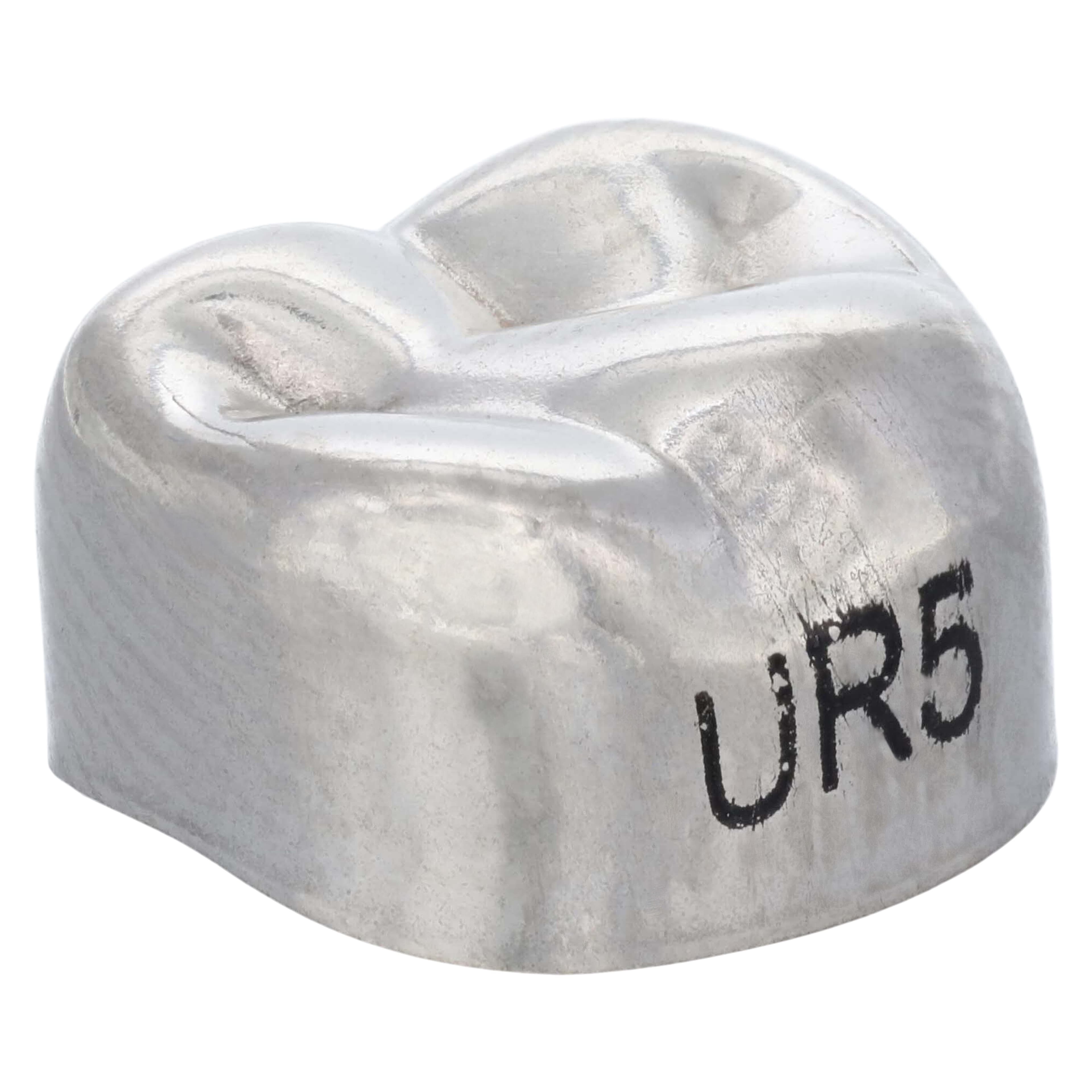 3M Unitek Stainless Steel Primary Molar Crown, Upper Right Second Primary Molar, Size 5 (UR5), 5/Box, 900225 thumbnail 3