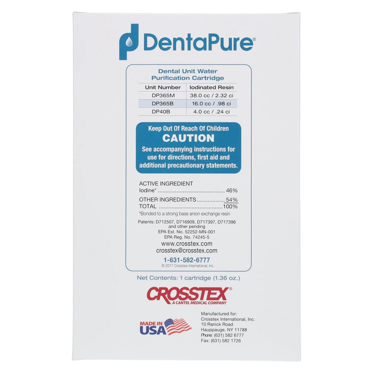 Crosstex DentaPure DP365B Independent Water Bottle Cartridge, 365-Day, 1/Pk thumbnail 2