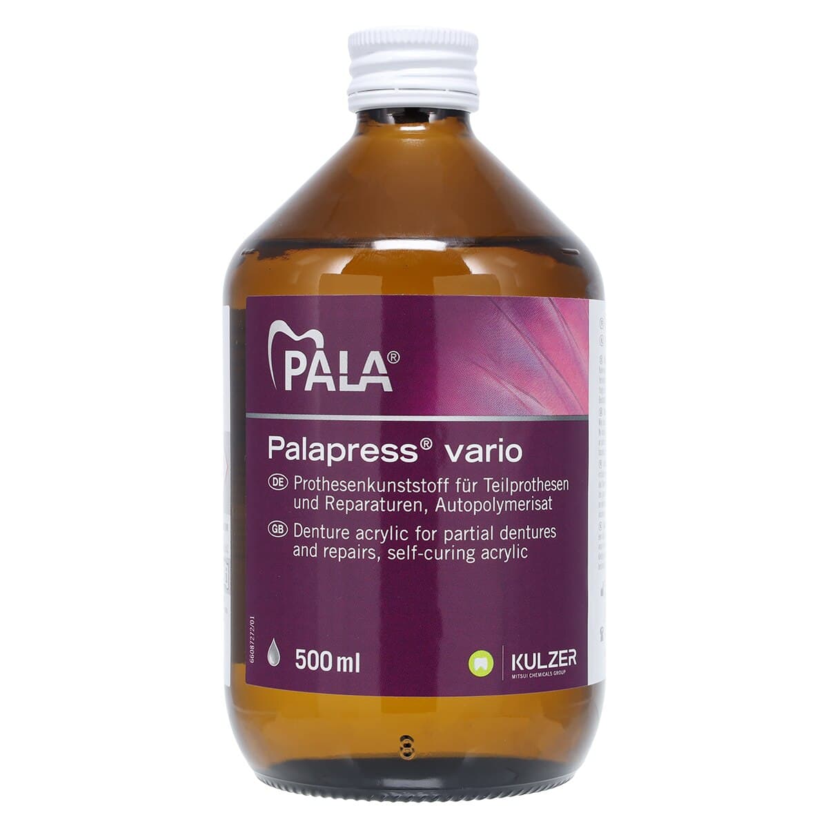 Kulzer Palapress Vario Self-Cure Denture Base Acrylic Liquid, 500 mL Bottle, 64707864 thumbnail 3