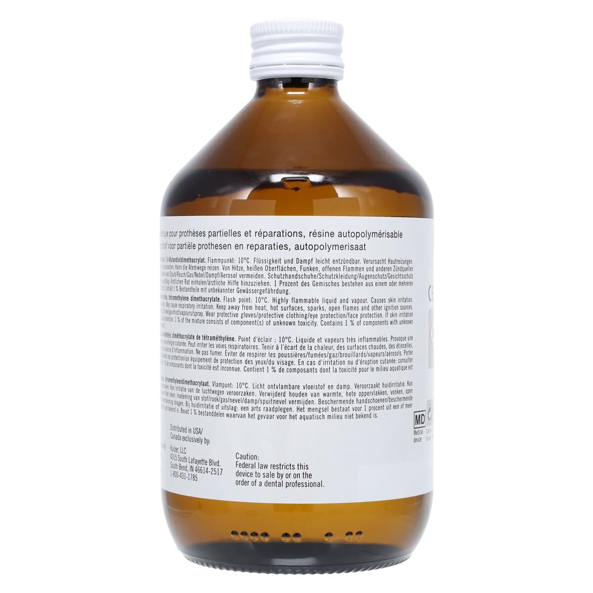 Kulzer Palapress Vario Self-Cure Denture Base Acrylic Liquid, 500 mL Bottle, 64707864 thumbnail 5
