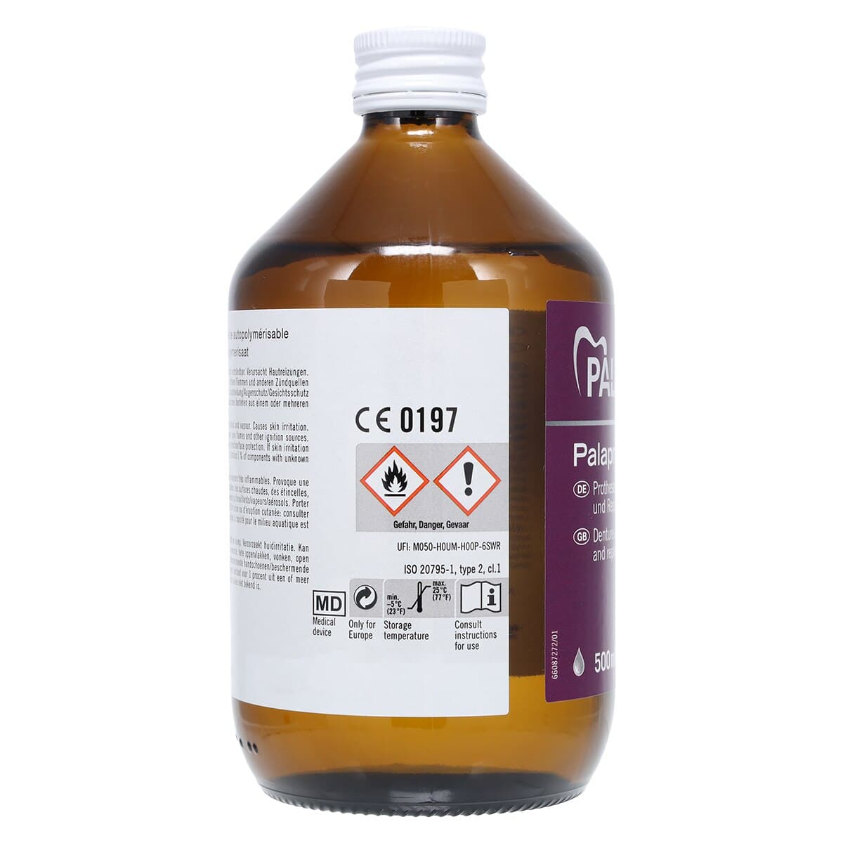 Kulzer Palapress Vario Self-Cure Denture Base Acrylic Liquid, 500 mL Bottle, 64707864 thumbnail 6