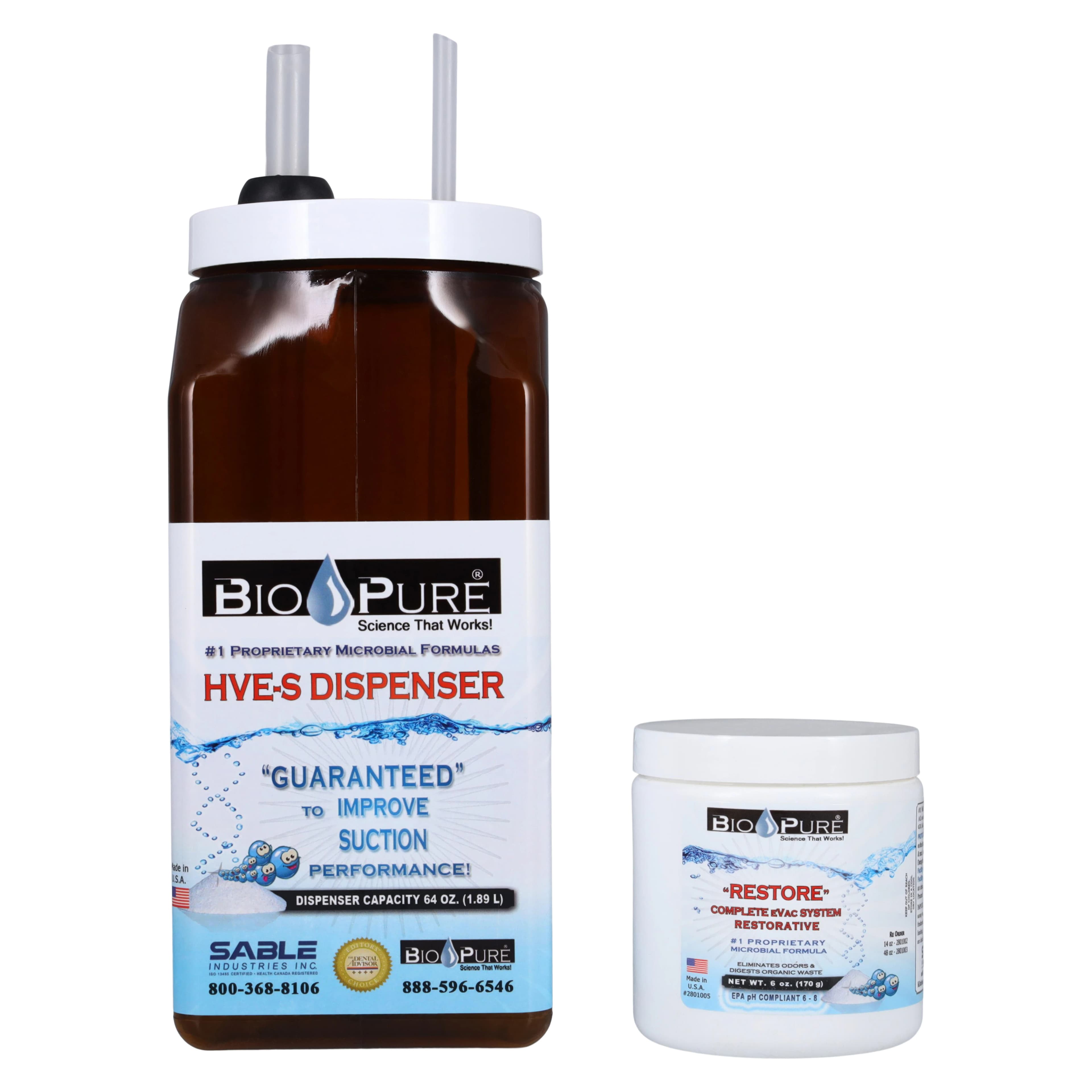 Bio-Pure eVac System Restore Kit, Powder, 6 oz Jar with Dispenser, 1/Pk, 2801101 thumbnail 2