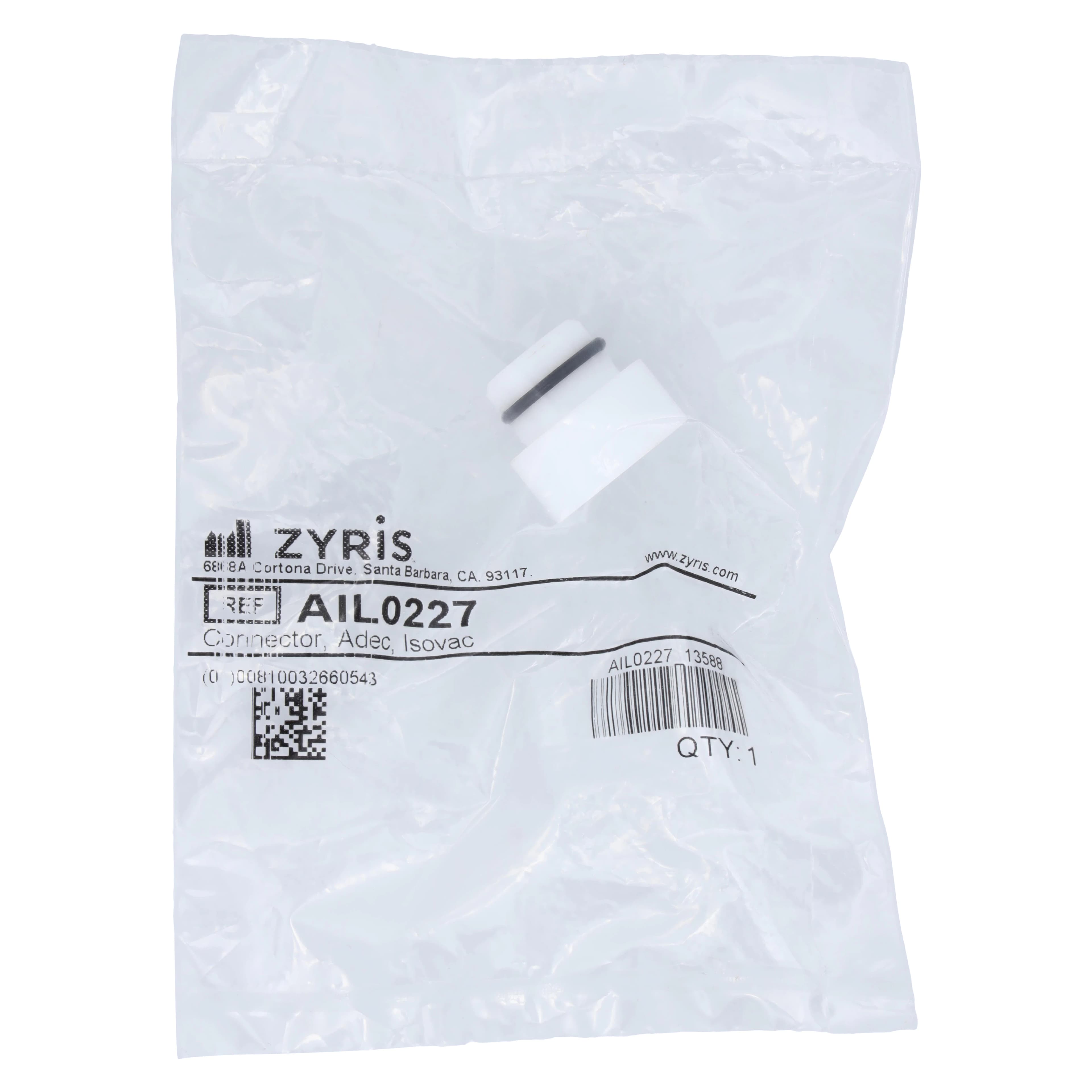 Isolite Core/Isovac Connector for A-dec Dental Units, Autoclavable, White Acetal, 15.57 mm ID, Each - Isolite Core/Isovac Connector Adec - Image 1