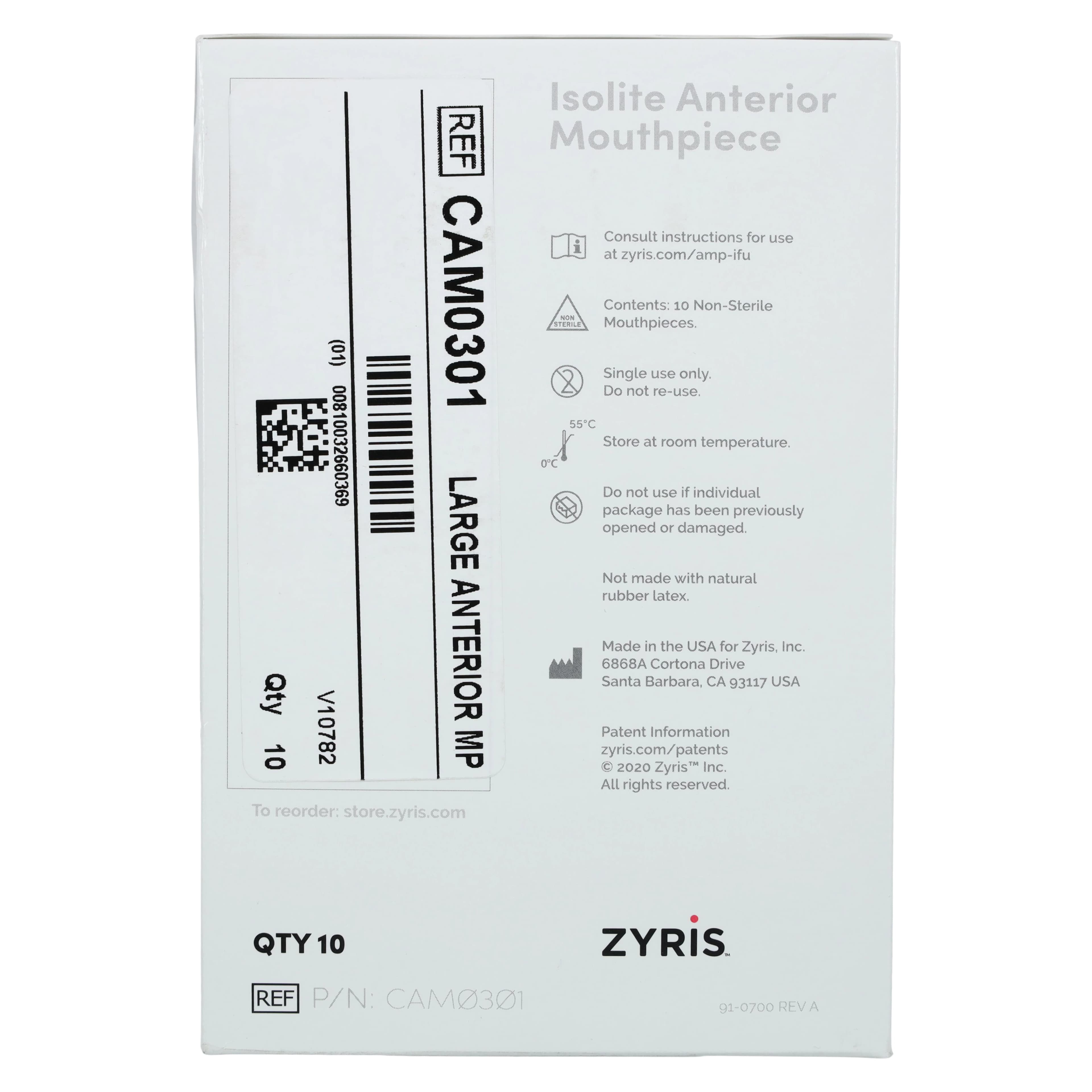 Isolite Anterior Mouthpiece, Large, 10/Pack, CAM0301 thumbnail 6