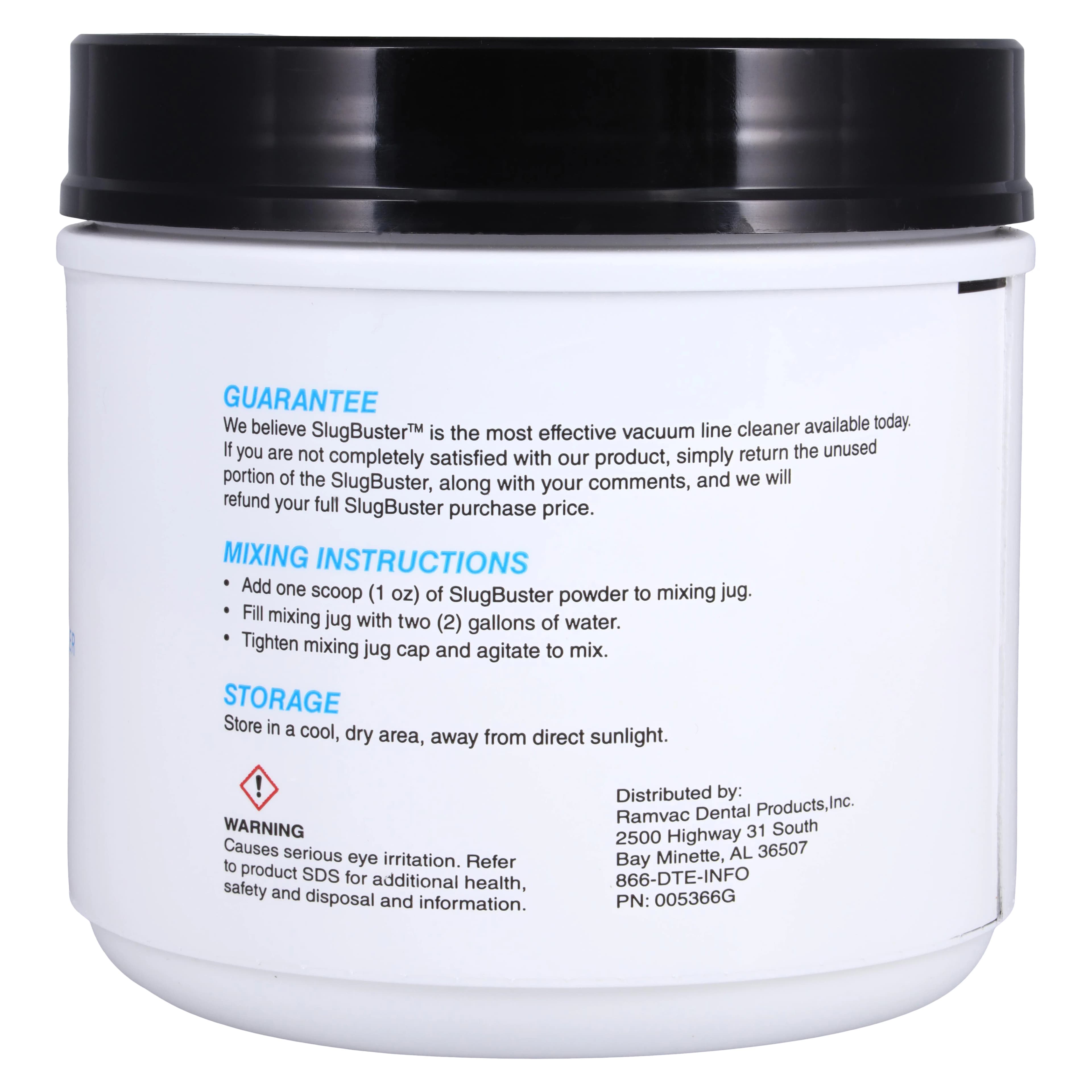 Ramvac SlugBuster Dental Vacuum Line Cleaner Powder, 40 oz Jar with Scoop, 6/Case thumbnail 3