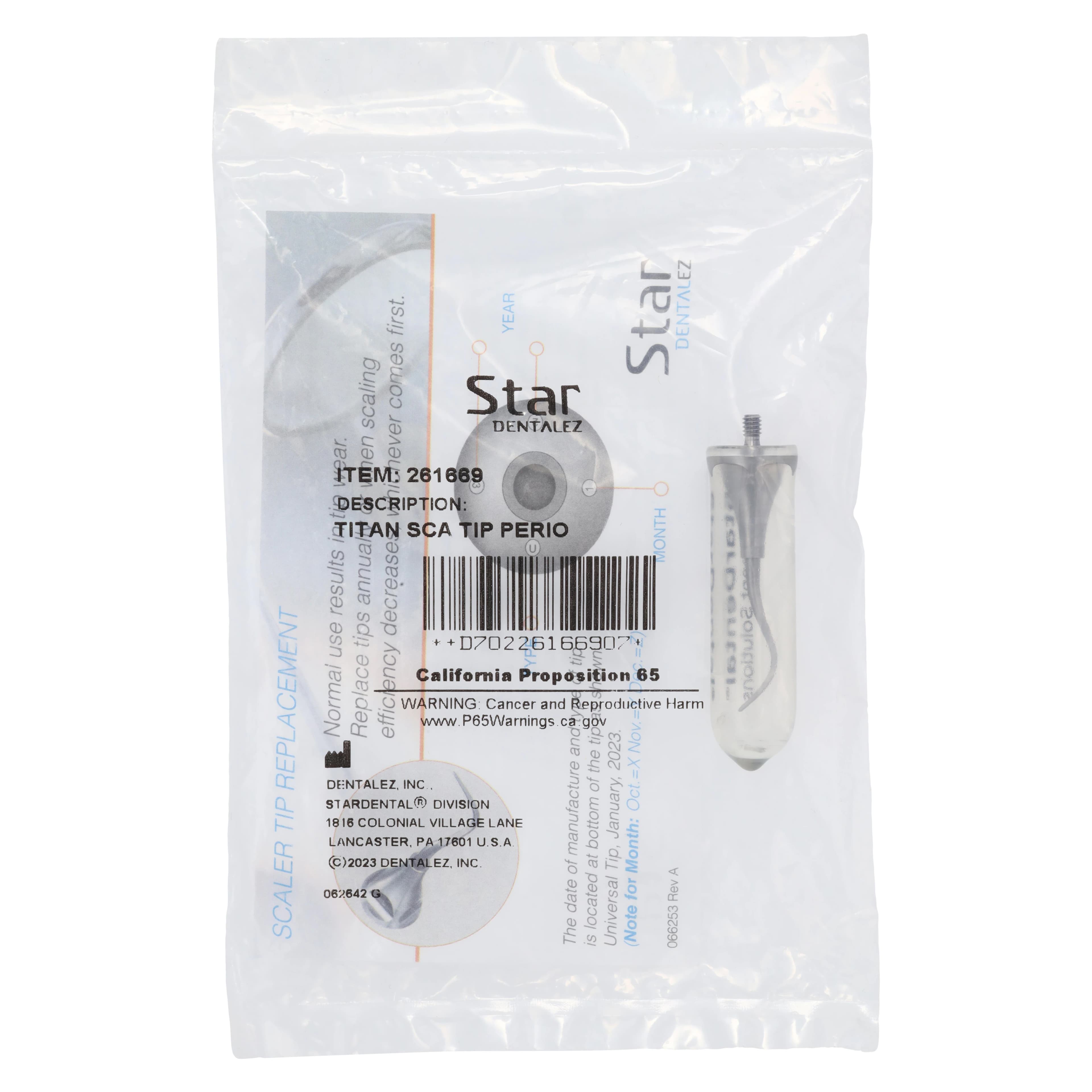 Titan Blis-sonic Perio Tip, Straight, Silver, 261669 thumbnail 3