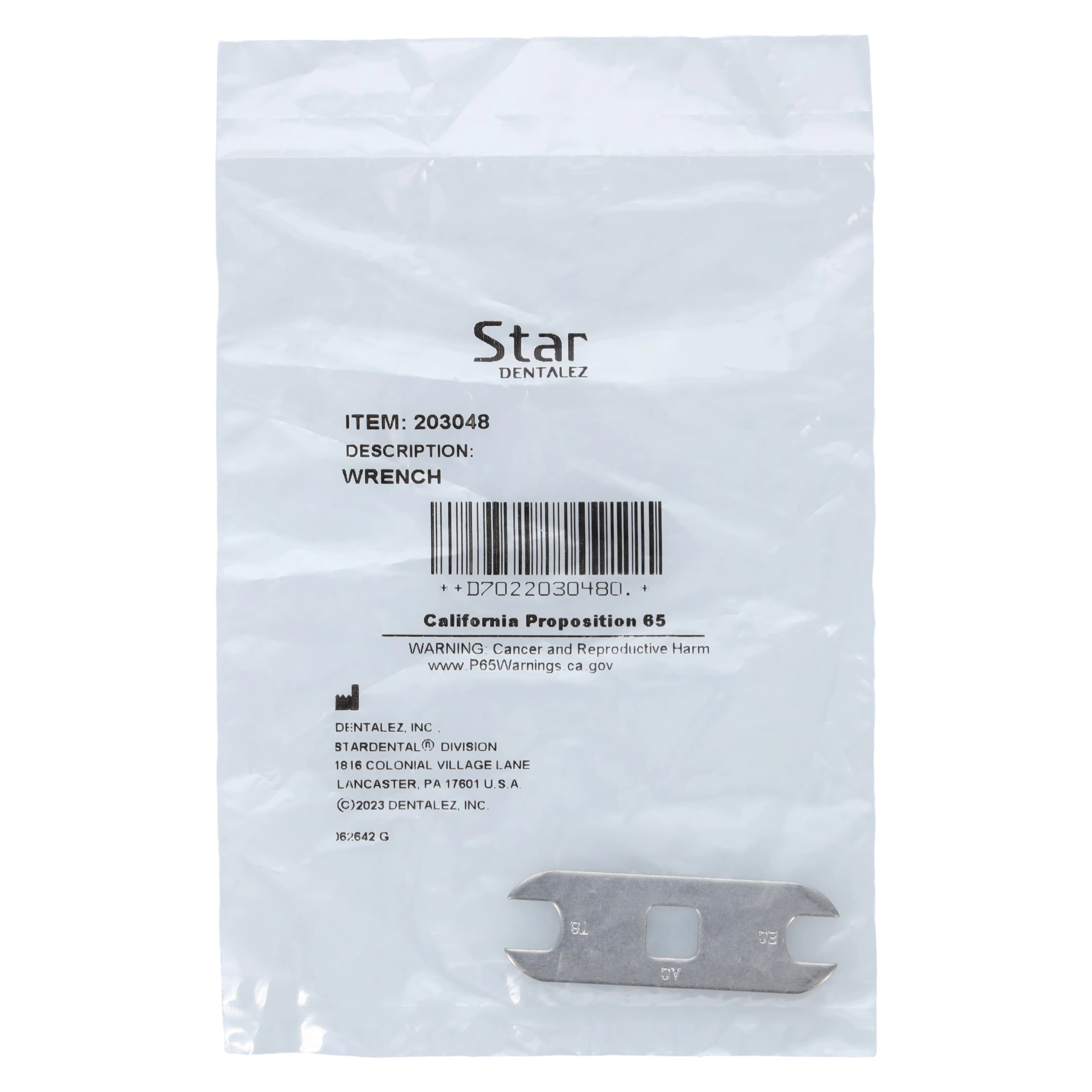 End Cap Wrench for StarDental, Solara and 430 Series Handpieces, Titan SW #3048, 203048 - End Cap Wrench for StarDental, Solara and 430 Series - End Cap Wrench for StarDental, Solara and 430 Series - Image 1
