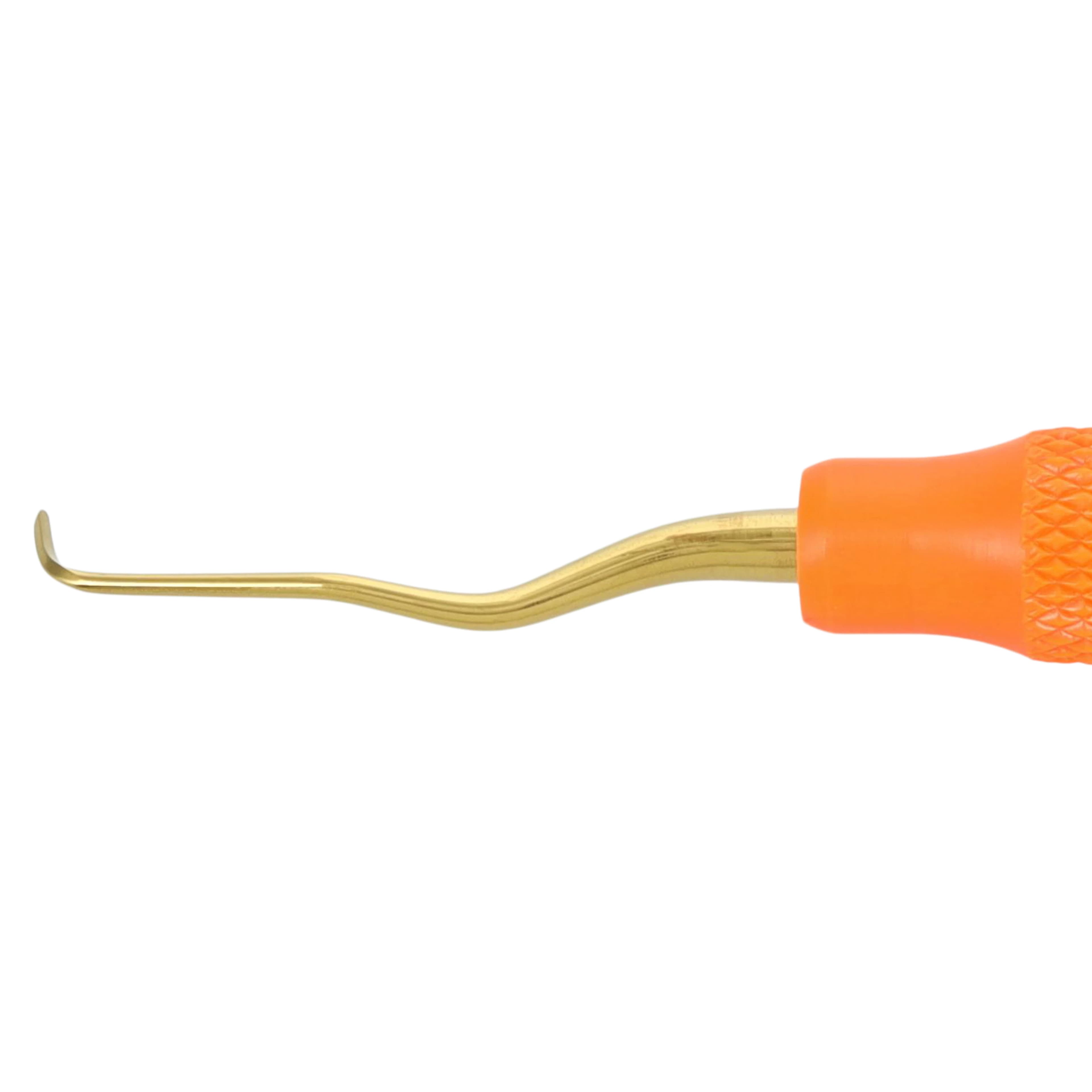 Gracey +3 Deep Pocket Curette, XP, #11-12, EagleLite Resin Handle, Orange, Double End, 1/Pk, AEGDP11-12XPX thumbnail 3