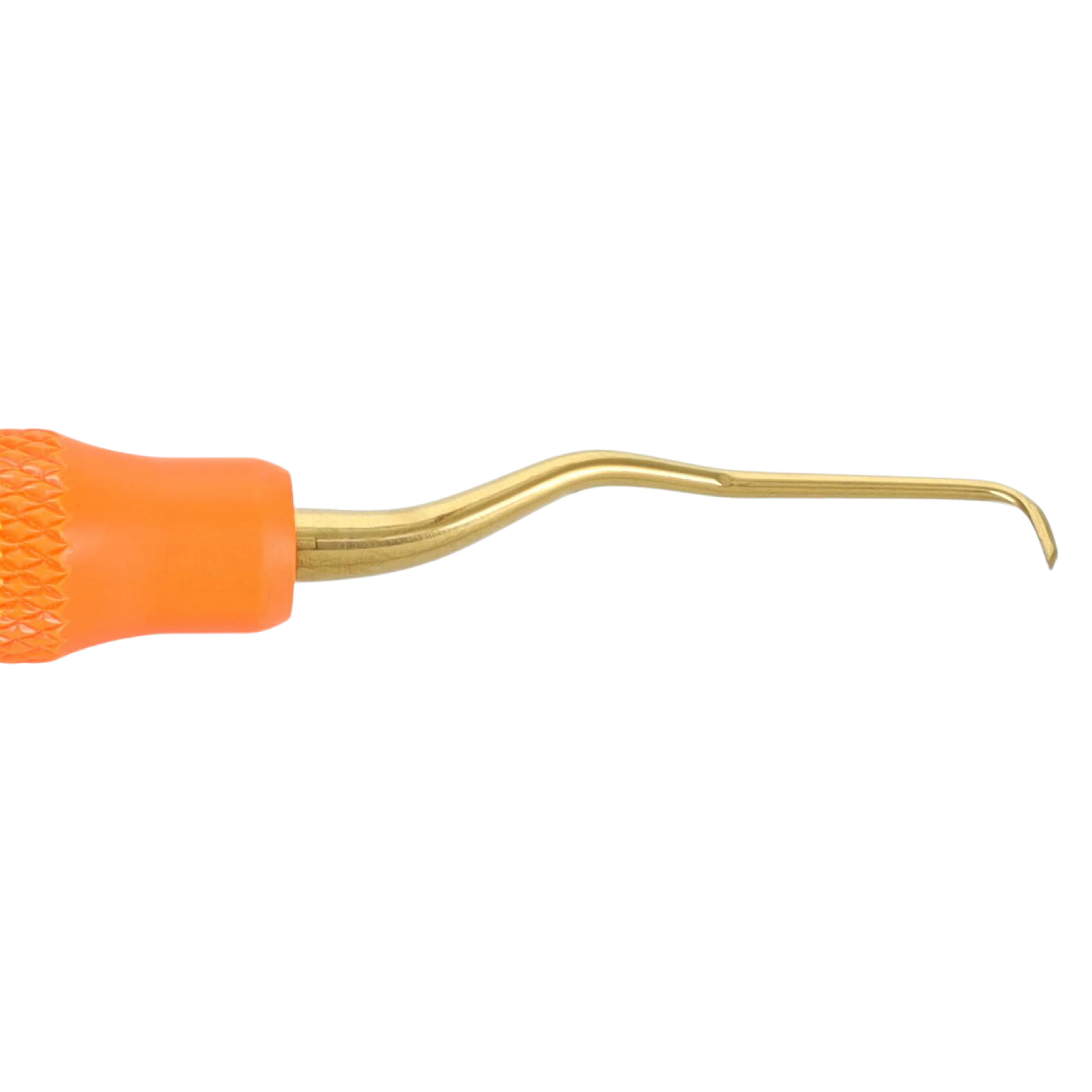 Gracey +3 Deep Pocket Curette, XP, #11-12, EagleLite Resin Handle, Orange, Double End, 1/Pk, AEGDP11-12XPX thumbnail 4