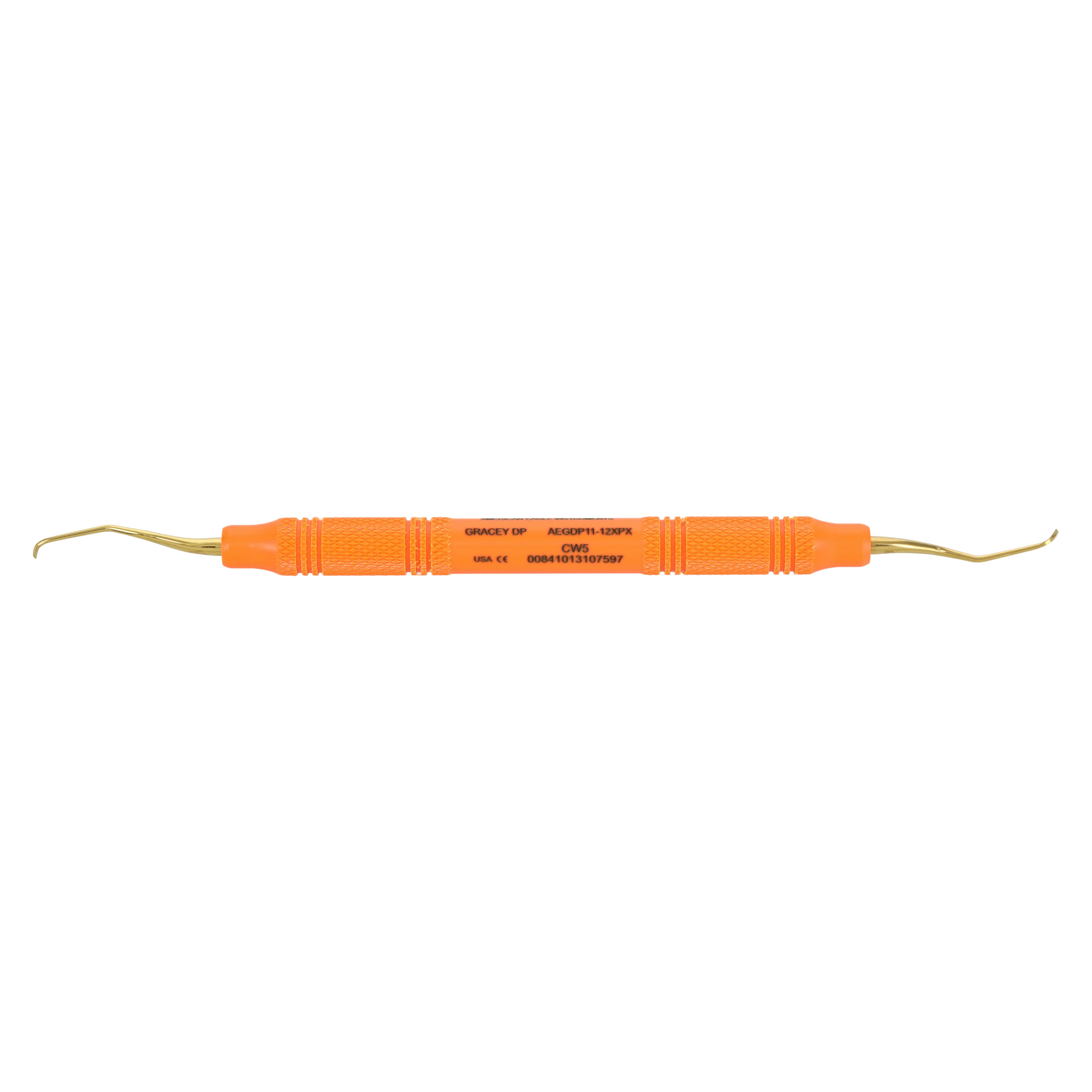 Gracey +3 Deep Pocket Curette, XP, #11-12, EagleLite Resin Handle, Orange, Double End, 1/Pk, AEGDP11-12XPX thumbnail 5