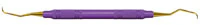 XP Anterior Double Gracey Curette, Size 1/2, Purple EagleLite Resin Handle, Double End - XP Anterior PRP Double Gracey - Image 1
