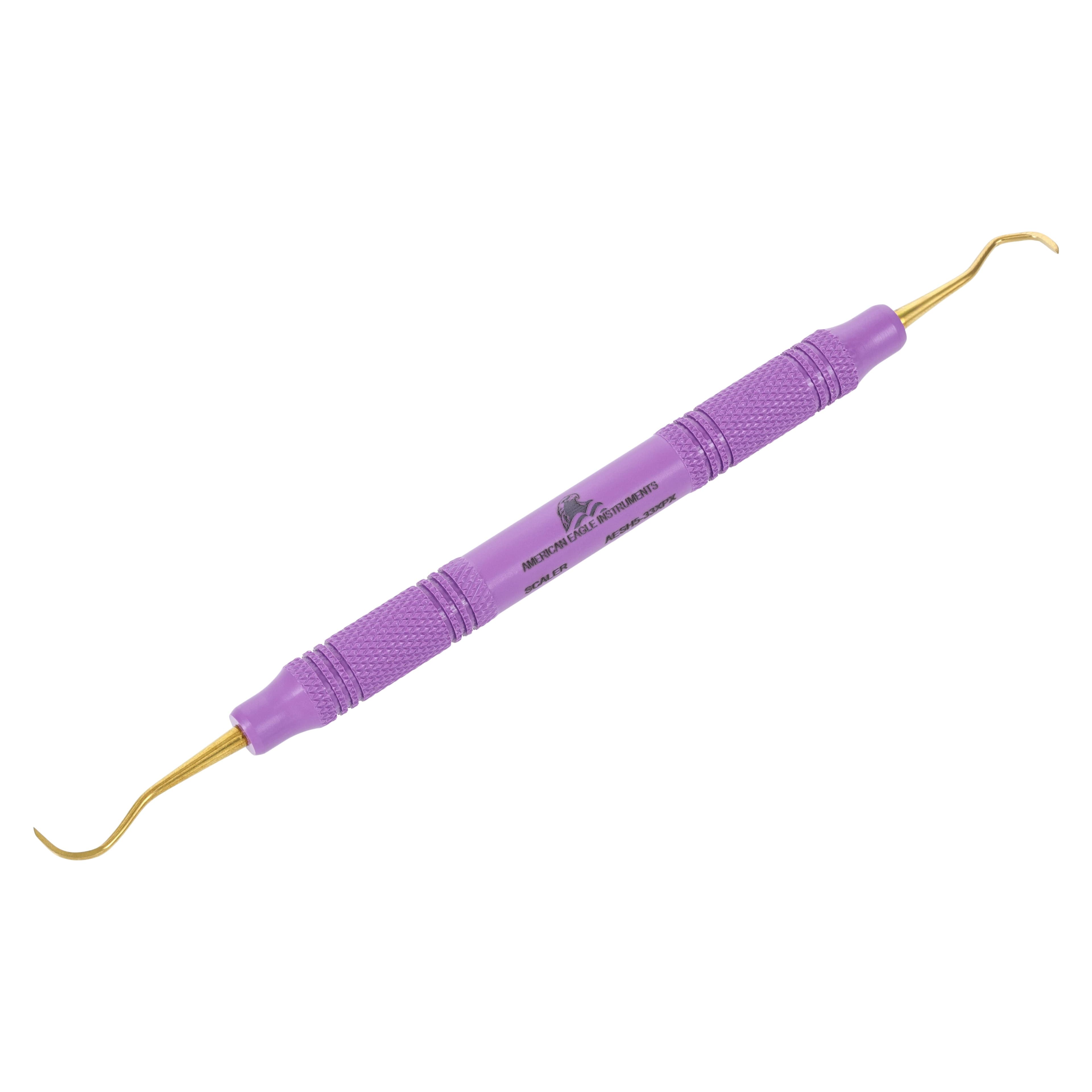 American Eagle XP Sickle Scaler, H5/33, Double End, EagleLite Resin Handle, Purple, AESH5-33XPX thumbnail 2