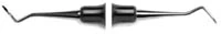 Sickle Scaler, #204S, Posterior, Double-Ended, EagleLite Resin Handle, 3/8", Yellow, AES204SX, 1/Pk - Sickle Scaler, # 204S, Posterior, EagleLite, Resin, 3/8", Yellow, 1/Pk - Image 1