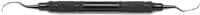 American Eagle Universal Curette, #3-4 Langer, Posterior Mesial/Distal, Double End, EagleLite Resin Handle, 3/8", Red, AECL3-4X - Universal Curette, # 3-4 Langer, Posterior Mesial/Distal, EagleLite Handle, Resin, 3/8", Red, 1/Pk, AECL3-4X - Image 1