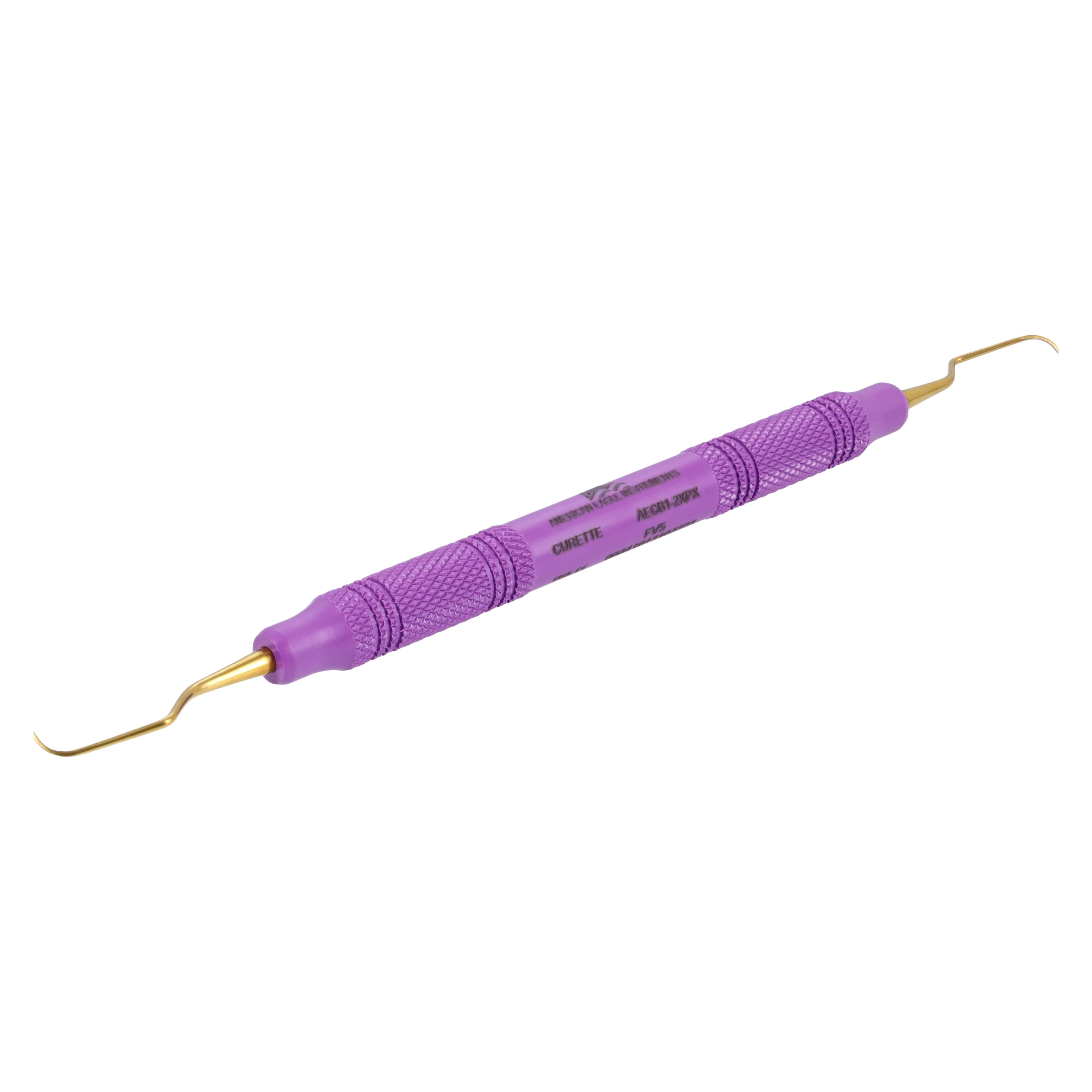 American Eagle Barnhart #1-2 XP Sharpen-Free Universal Curette, Narrow Blade Anterior, EagleLite Resin Handle, 3/8", Purple, AECB1-2XPX, 1/Pk thumbnail 2