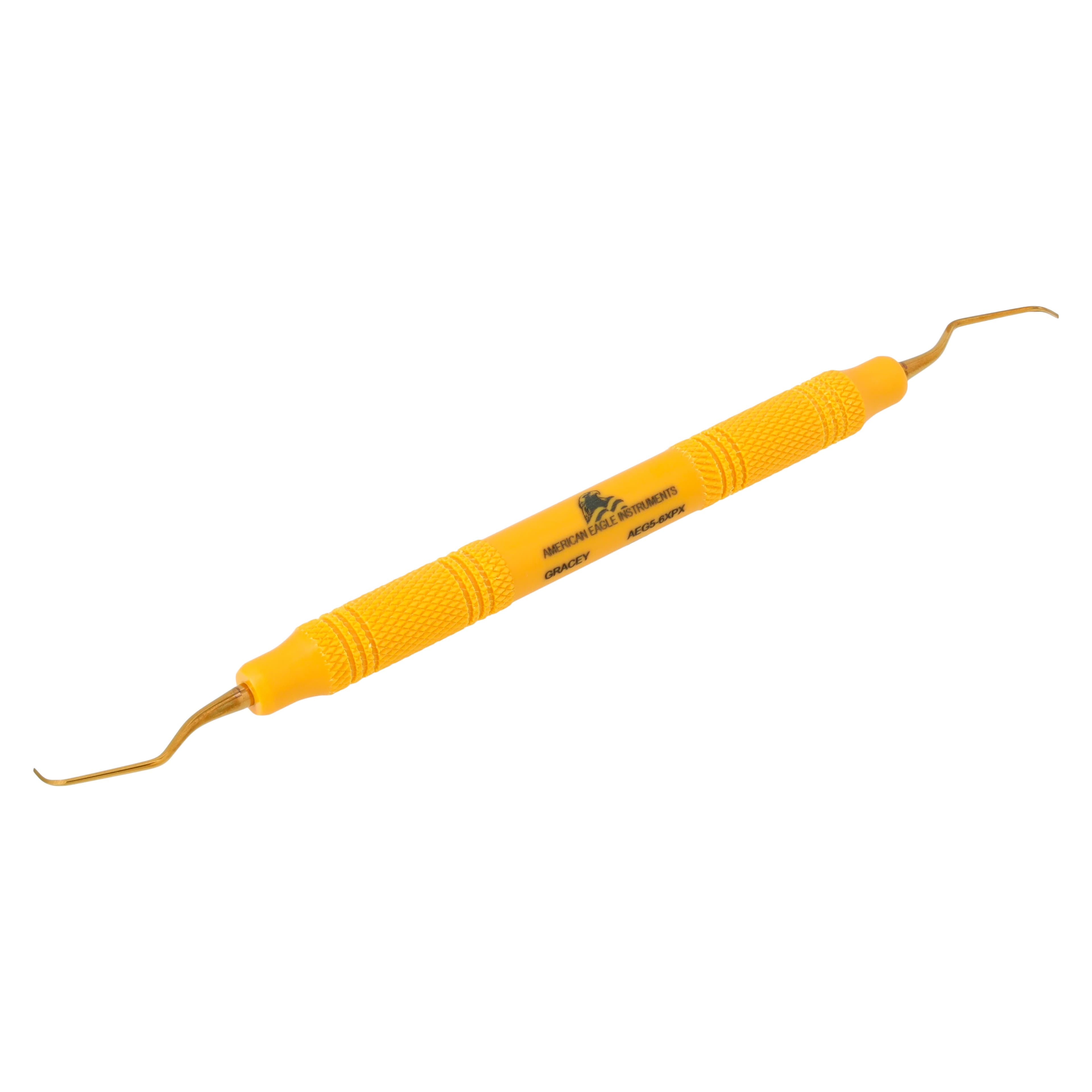 American Eagle XP Gracey Curette #5-6, Double-Ended, Anterior, EagleLite Resin Handle, 3/8", Yellow, 1/Pk, AEG5-6XPX thumbnail 2