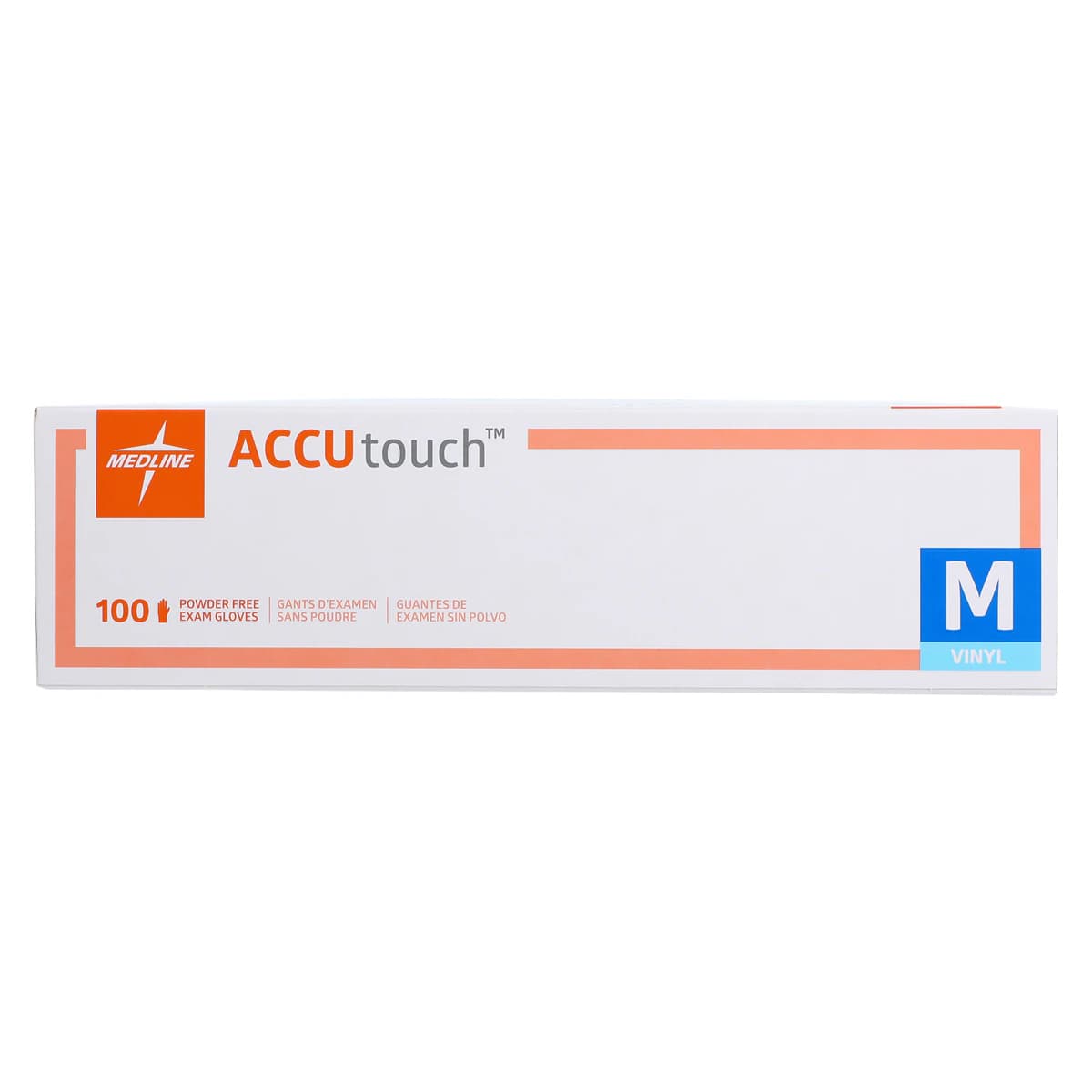 Accutouch Synthetic Vinyl Exam Gloves, Powder Free, Non-Sterile, Medium, Clear, 100/Box thumbnail 5