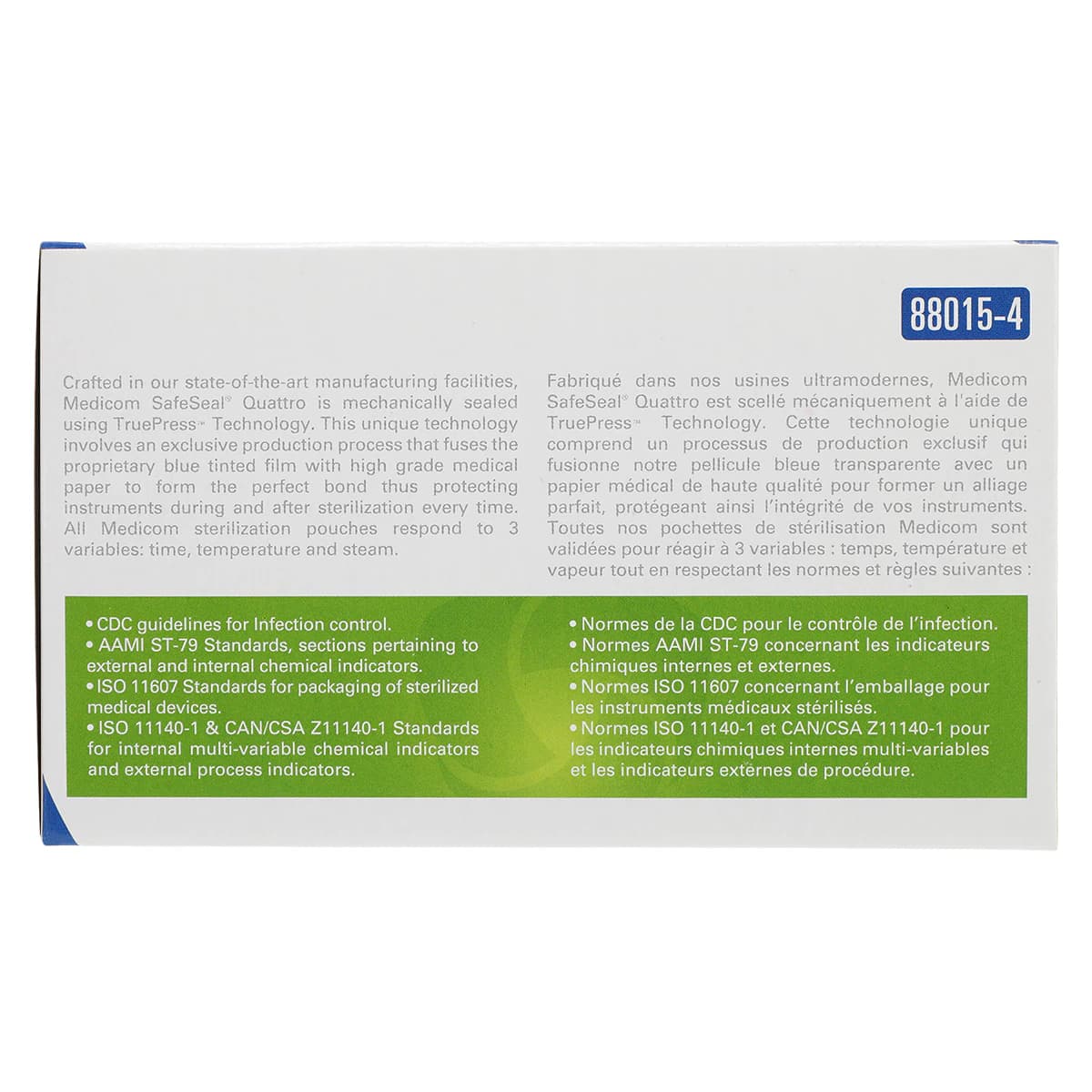 SafeSeal Quattro Self-Sealing Sterilization Pouches, 2.25" x 4", 200/Box, 88015-4 thumbnail 4