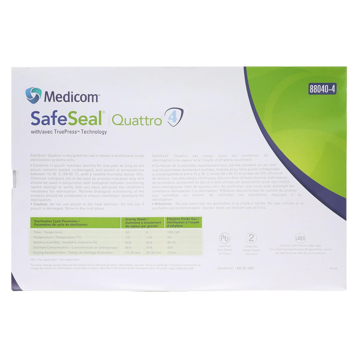 SafeSeal Quattro Self-Sealing Sterilization Pouches, 7.5" x 13", 200/Box, 88030-4 thumbnail 6
