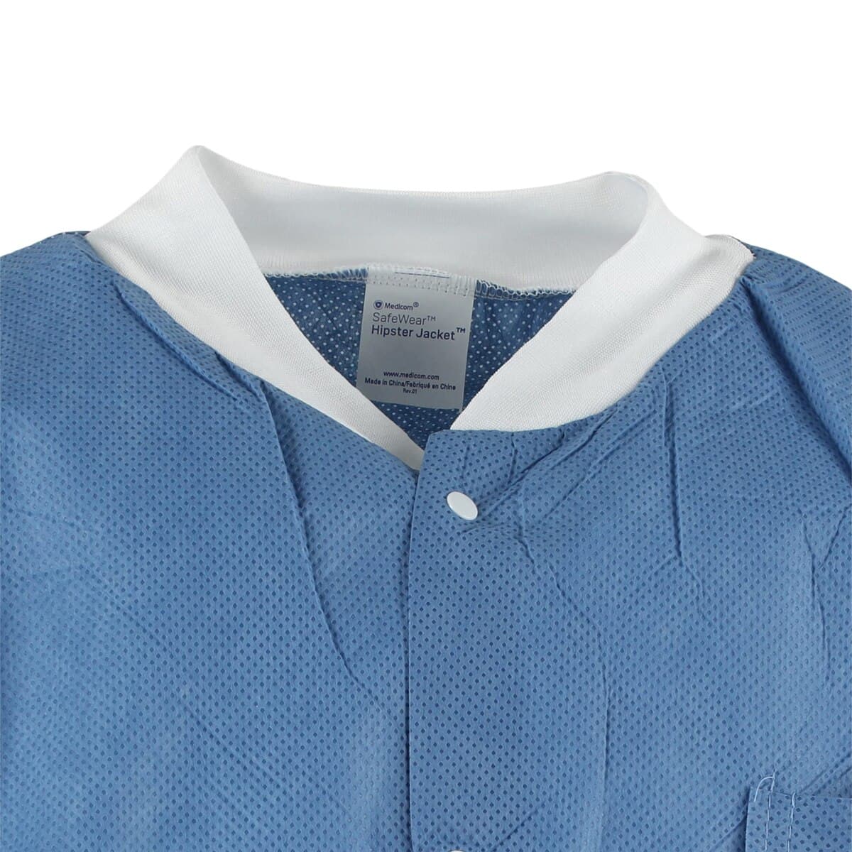 SafeWear Hipster Jacket, Deep Blue, 3X-Large, SMS, Fluid Resistant, AAMI Level 2, 12/Pack, 8101-F thumbnail 5
