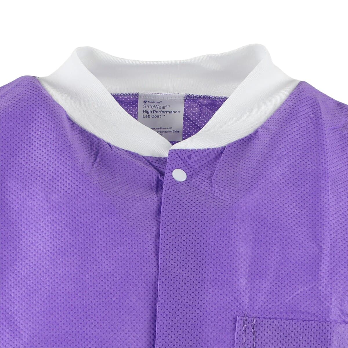 SafeWear High Performance Disposable Lab Coat, Large, Plum Purple, 45 g/m² SMS, AAMI Level 2, 12/Pk, 8109-C thumbnail 5
