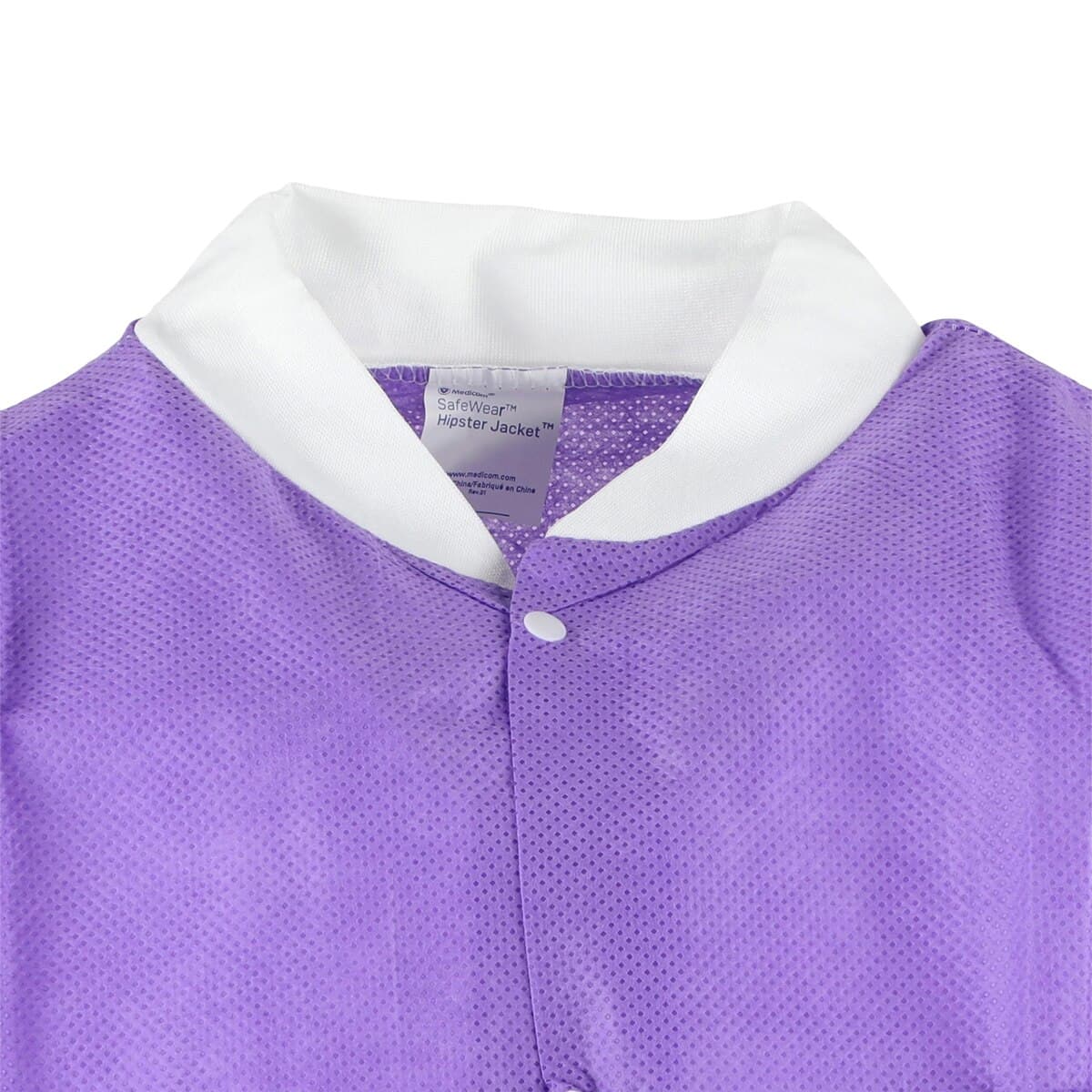 SafeWear Hipster Jacket, Large, Plum Purple, 45 g/m2 SMS, AAMI Level 2, 12/Pk, 8103-C thumbnail 5