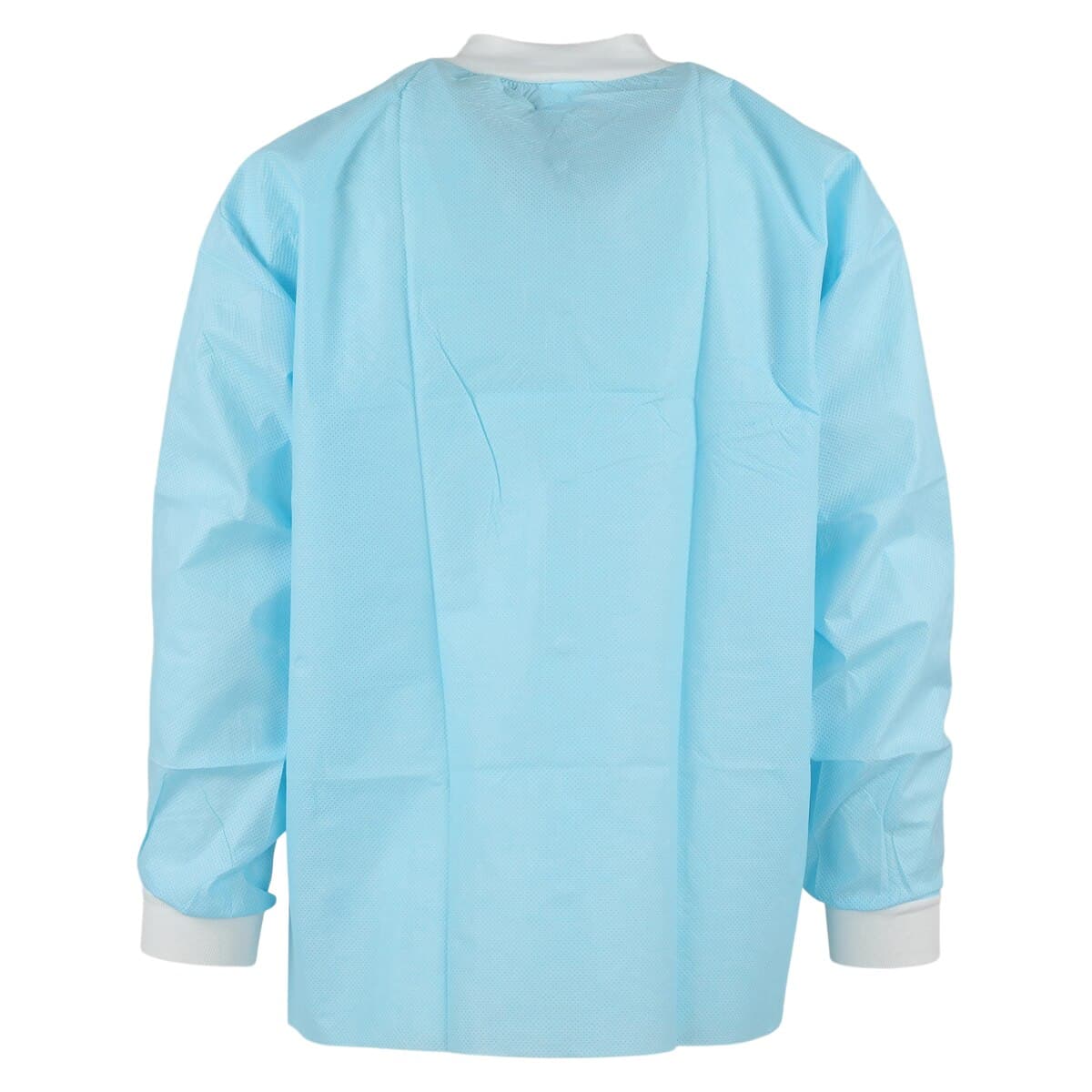 SafeWear Hipster Disposable Jacket, Large, Soft Blue, SMS 45 g/m2, AAMI Level 2, 12/Pk, 8104-C thumbnail 3