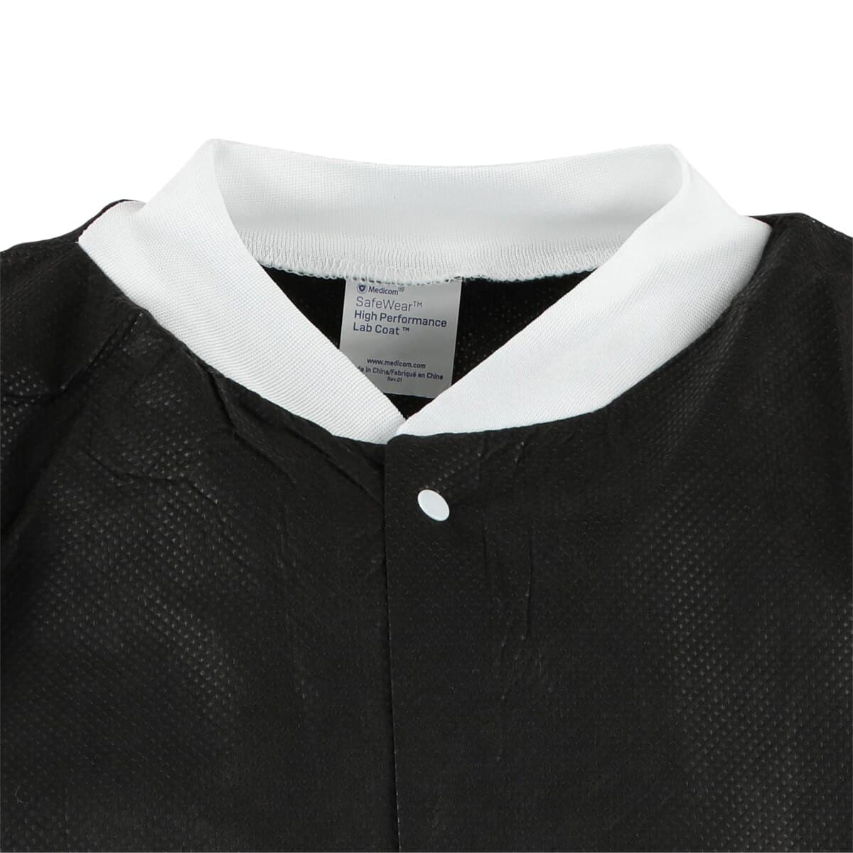 SafeWear High Performance Lab Coat, Large, Jet Black, 12/Pack, 8119-C thumbnail 5