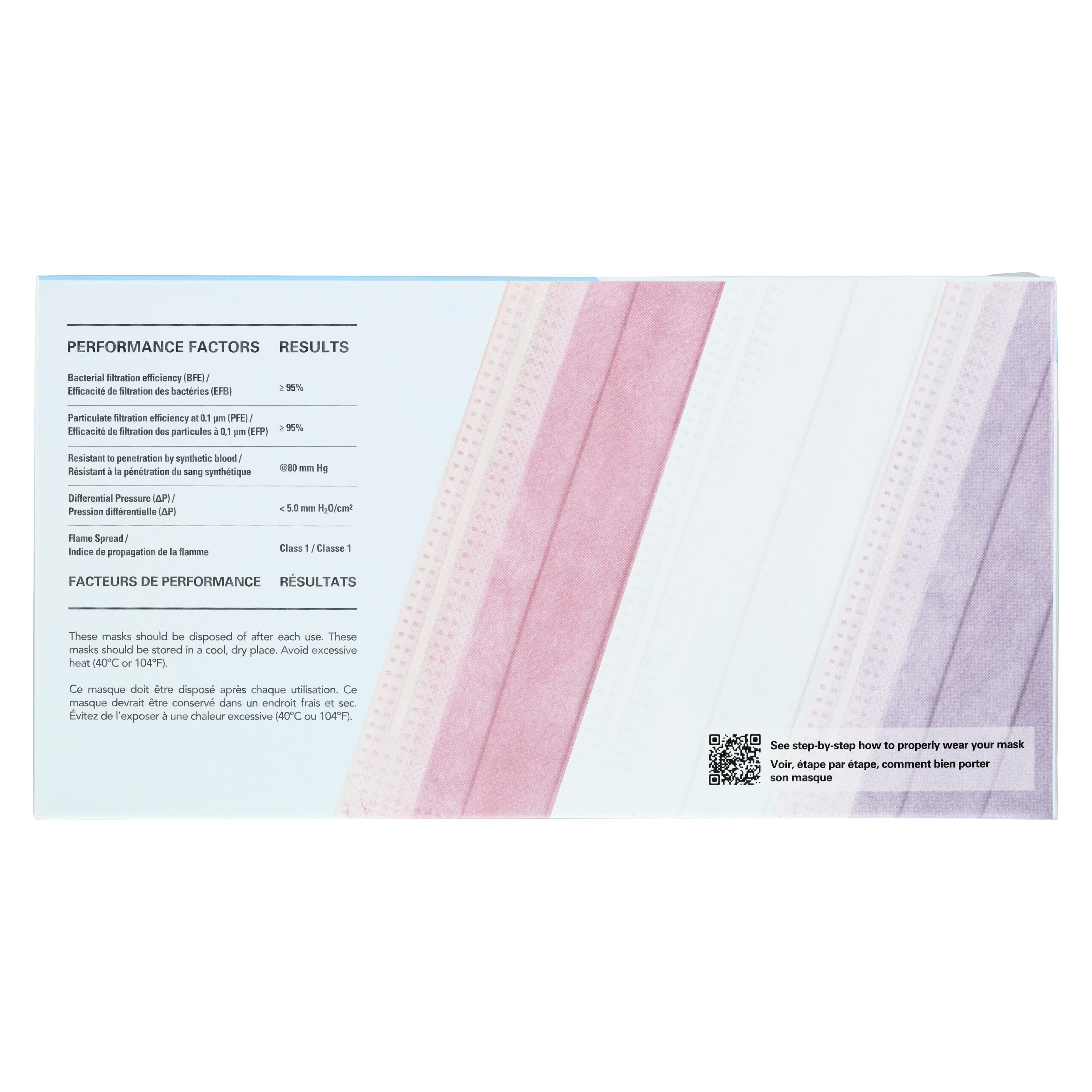 SafeMask® Classics™ Procedure Earloop Face Mask, ASTM Level 1, Blue, 50/Box, 205115 thumbnail 5