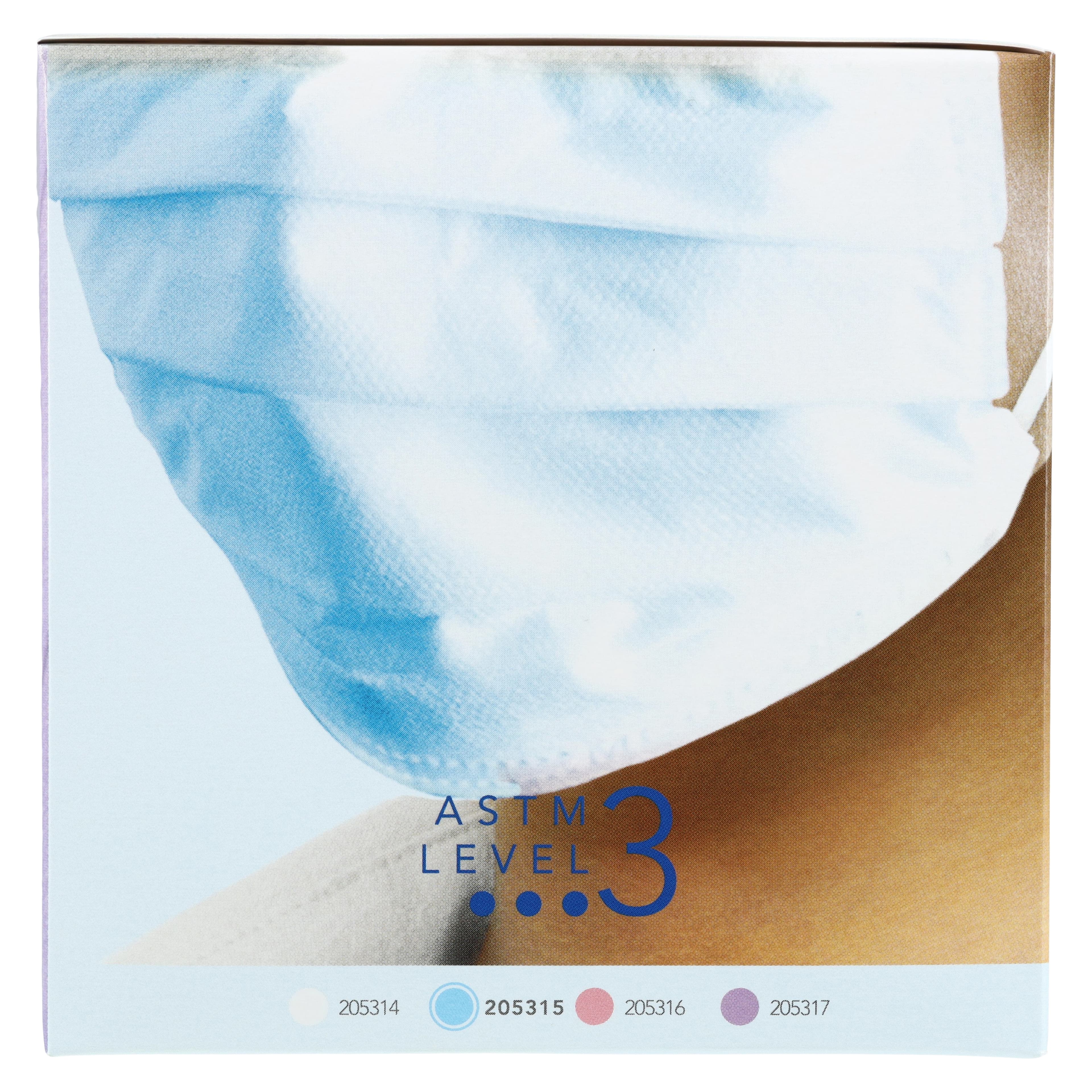 SafeMask® Classics™ Procedure Earloop Face Mask, ASTM Level 3, Blue, 50/Box, 205315 thumbnail 6